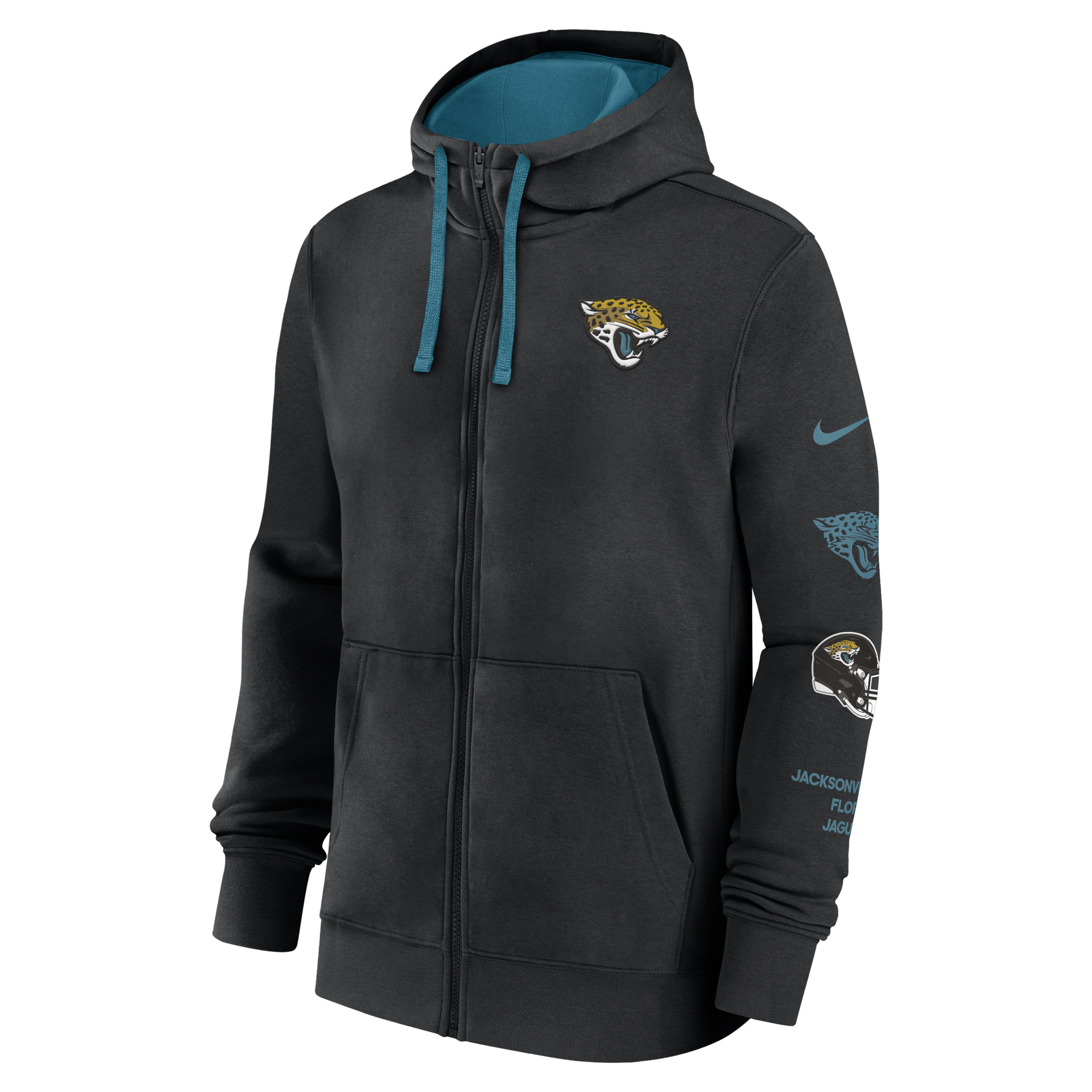 Jacksonville Jaguars Club Men's Nike NFL Full-Zip Hoodie