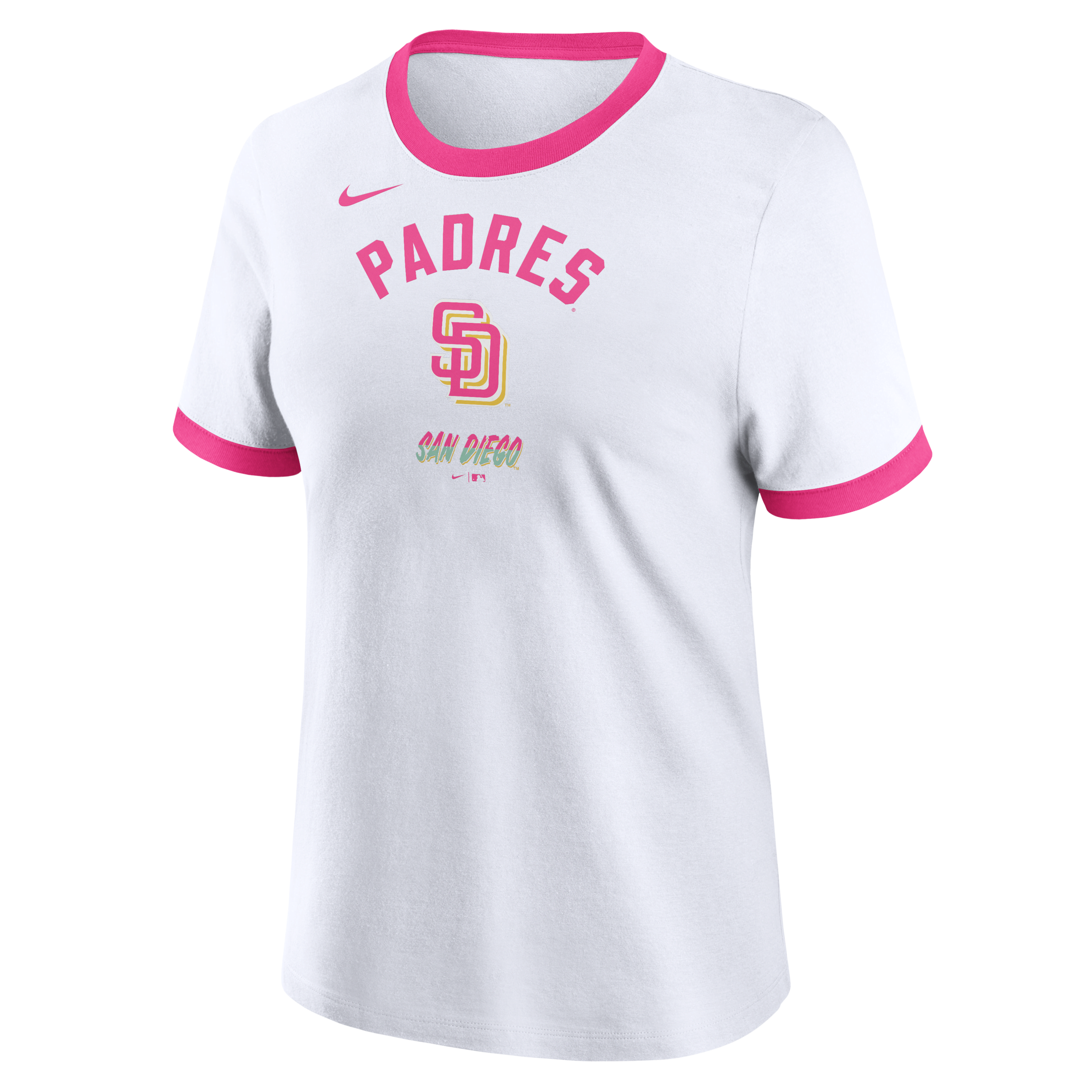 San Diego Padres City Connect Women's Nike MLB Ringer T-Shirt