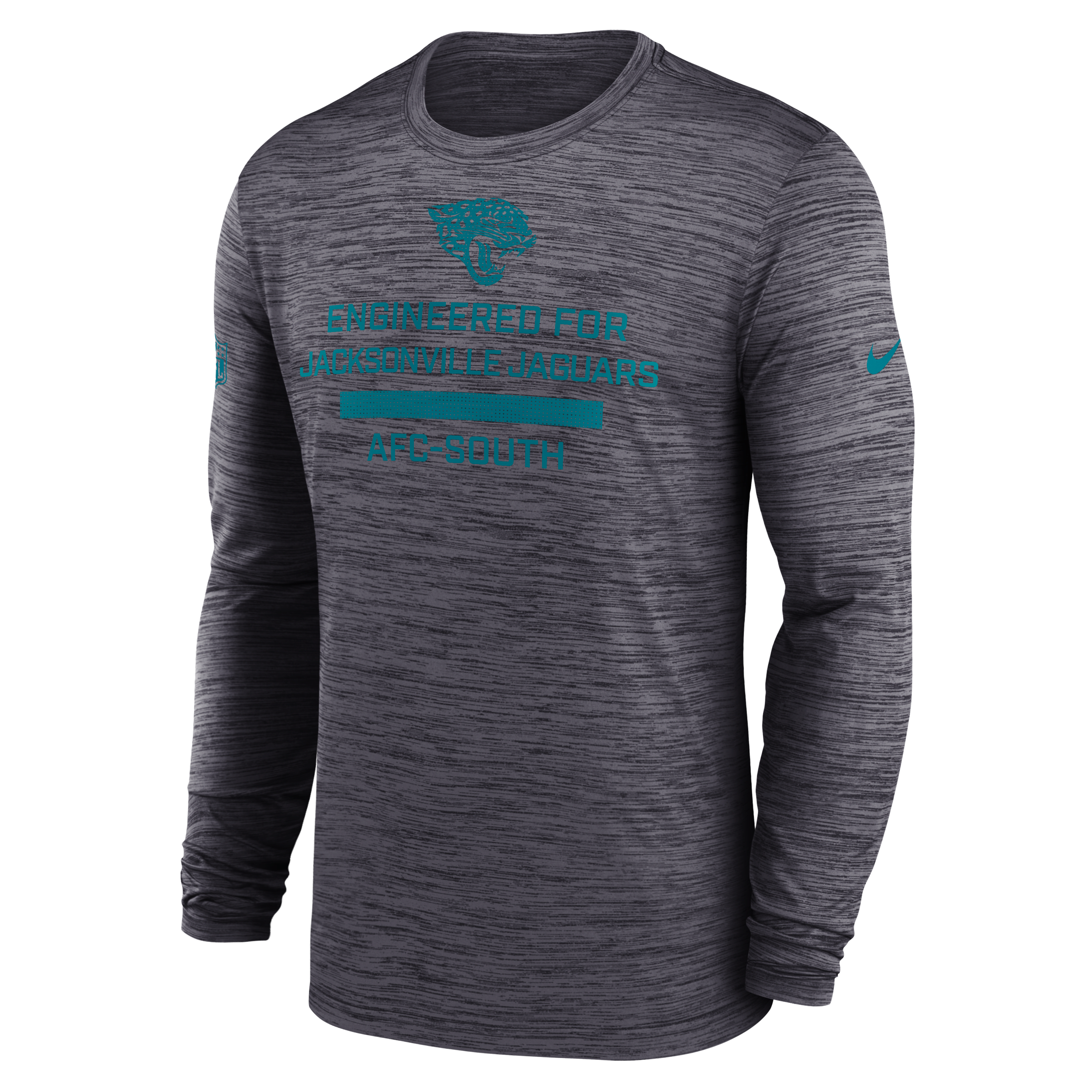 Jacksonville Jaguars Sideline Team Issue Velocity Men's Nike Dri-FIT NFL Long-Sleeve T-Shirt
