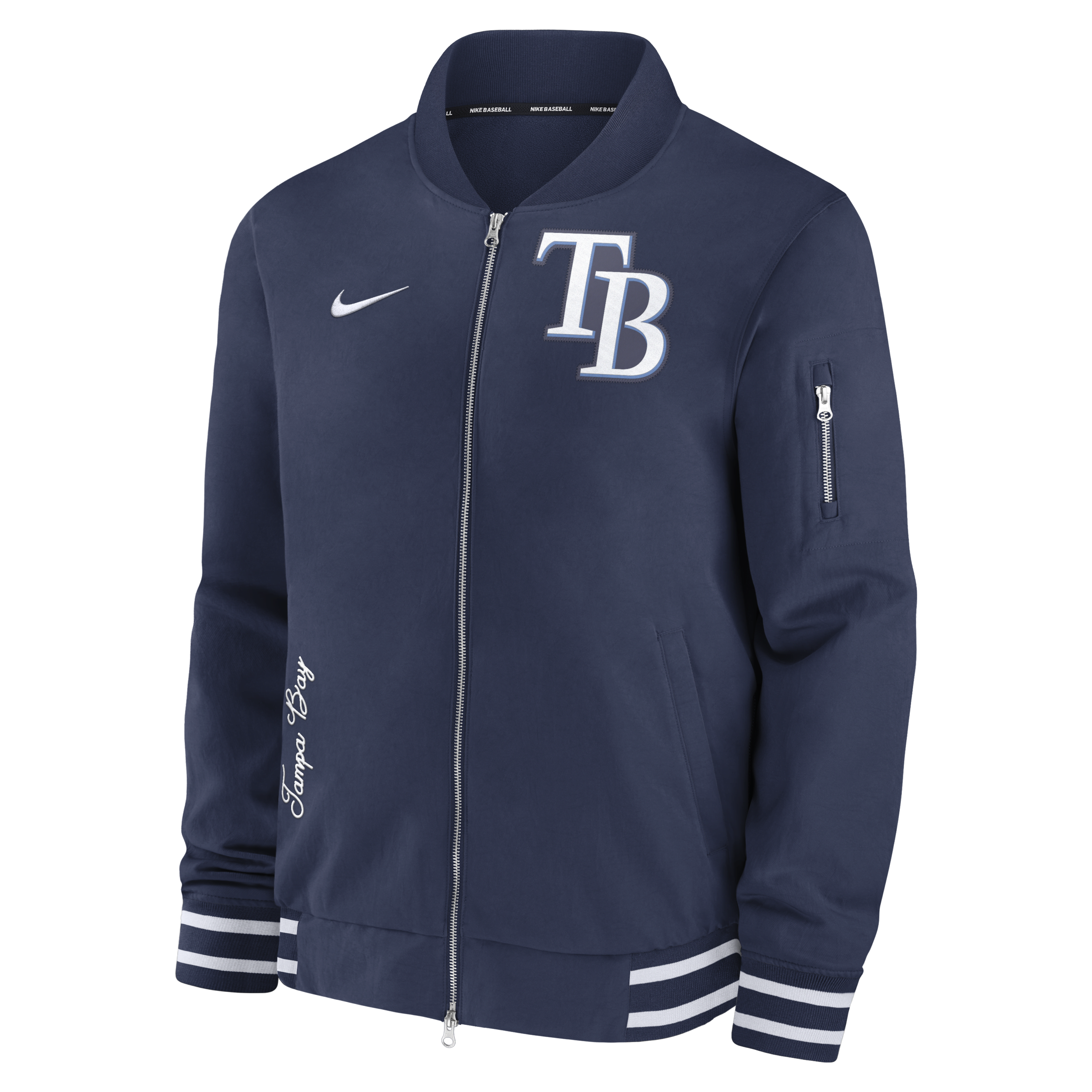 Tampa Bay Rays Authentic Collection Men's Nike MLB Full-Zip Bomber Jacket