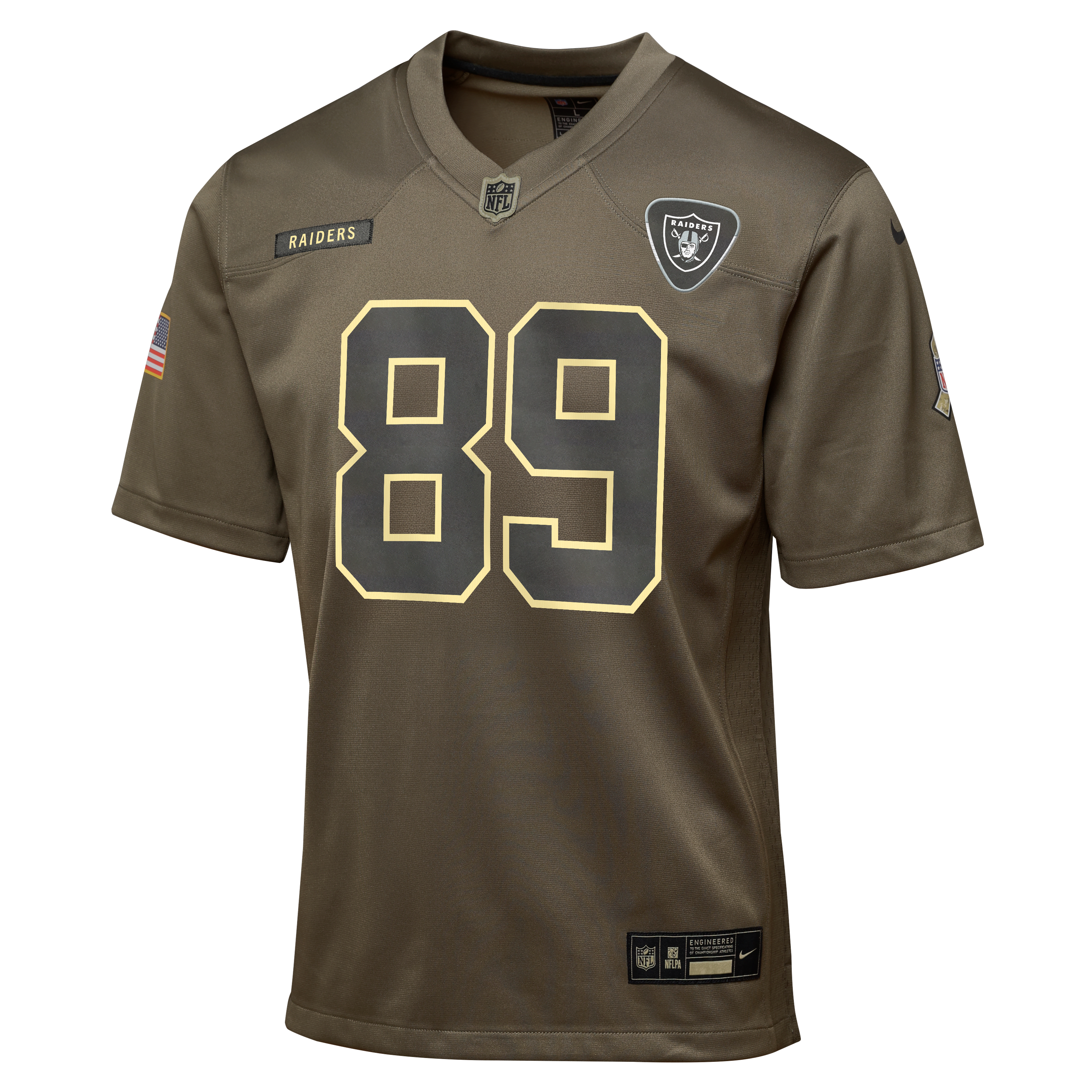 Brock Bowers Las Vegas Raiders Salute to Service Big Kids’ Nike NFL Game Jersey