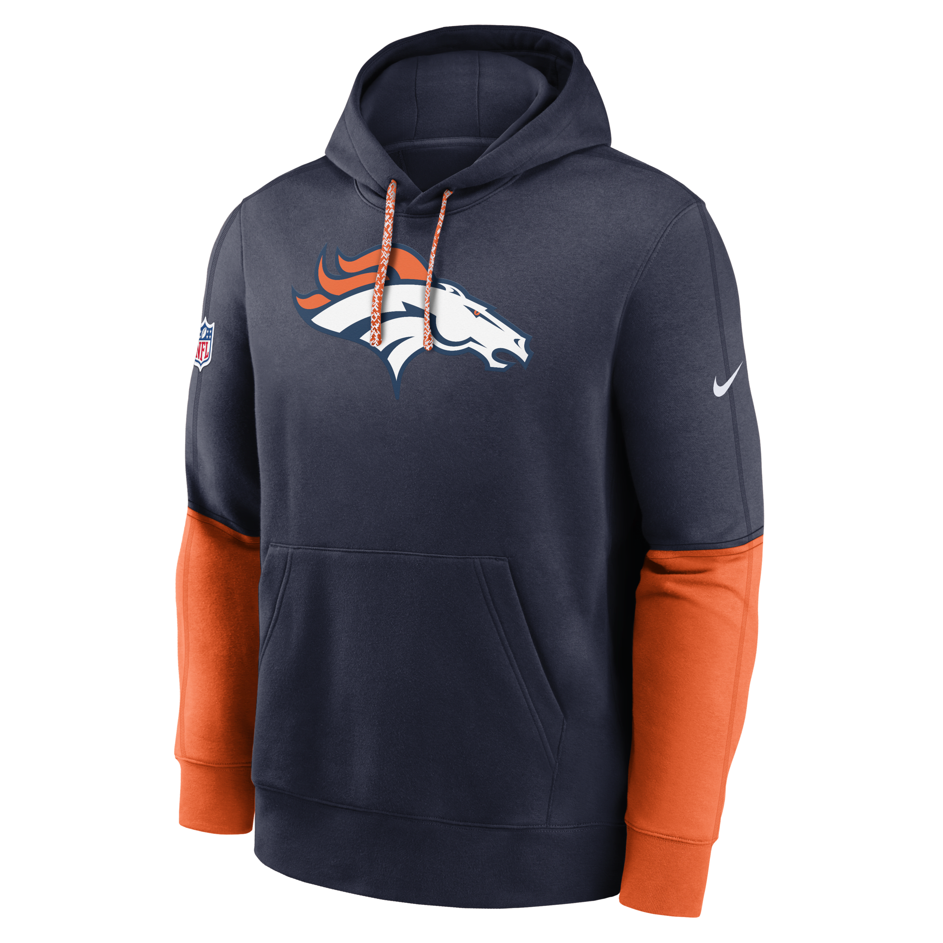 Denver Broncos Sideline Team Issue Club Men's Nike NFL Pullover Hoodie