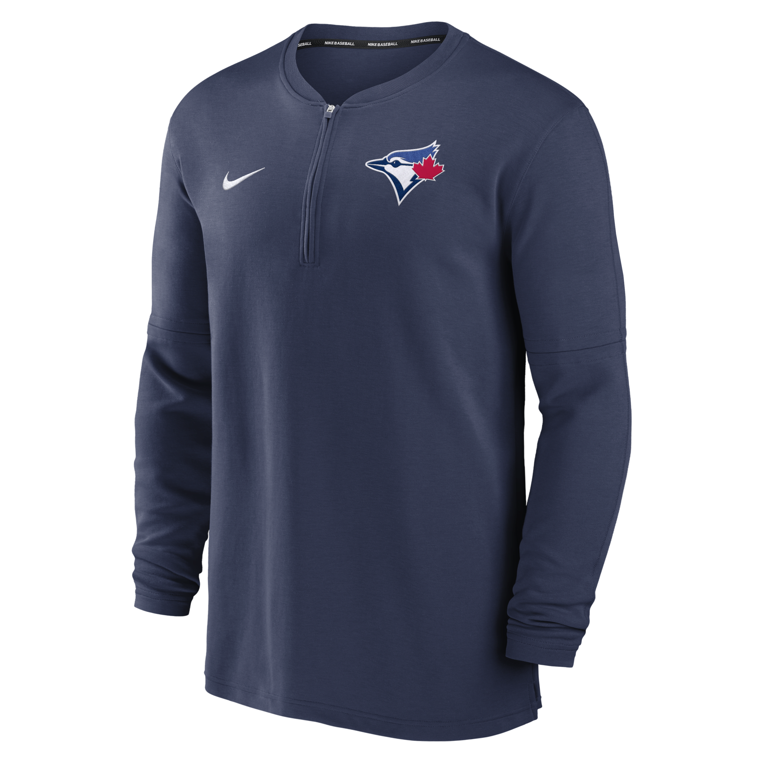 Toronto Blue Jays Authentic Collection Game Time Men's Nike Dri-FIT MLB 1/2-Zip Long-Sleeve Top