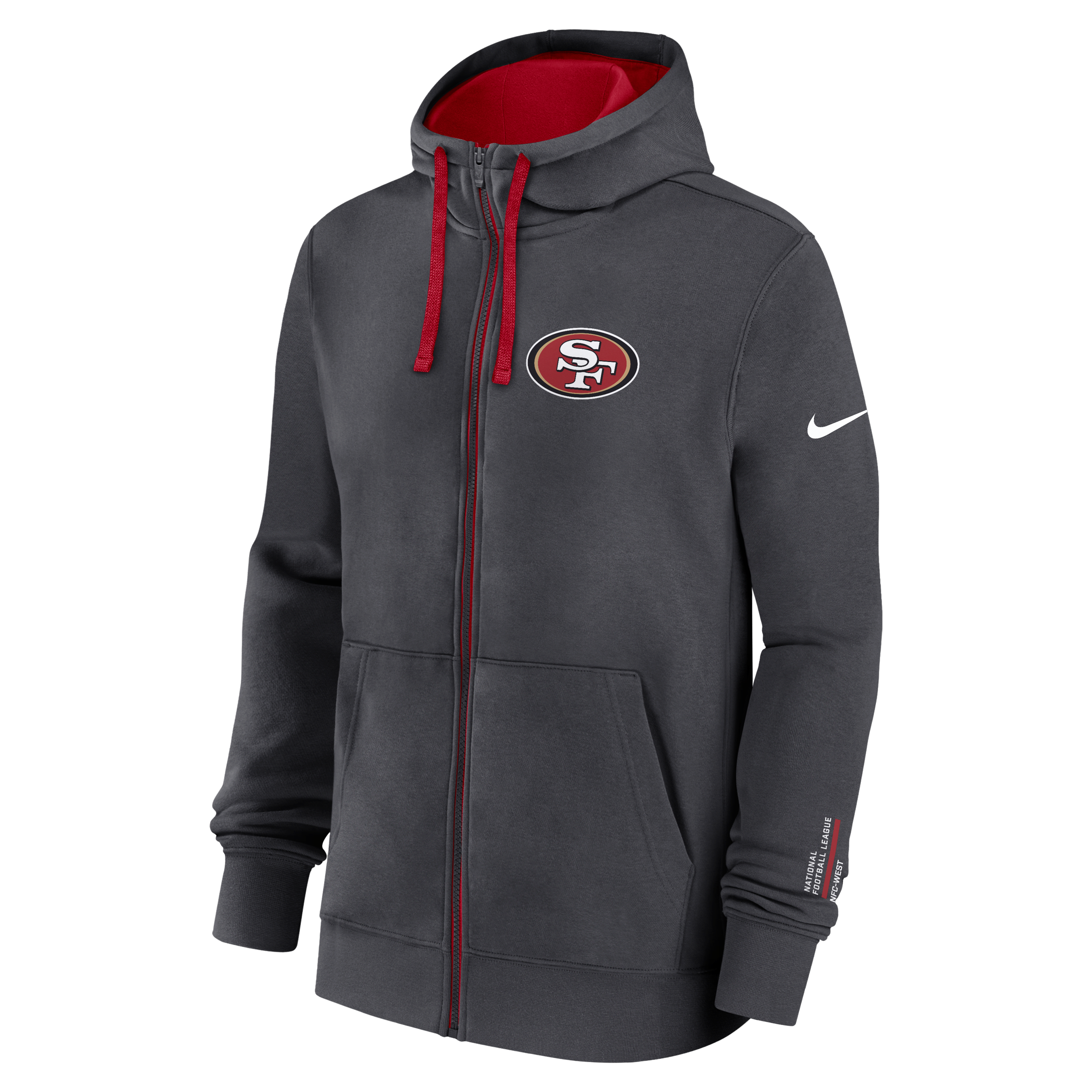 San Francisco 49ers Playbook Page Club Men's Nike NFL Full-Zip Hoodie