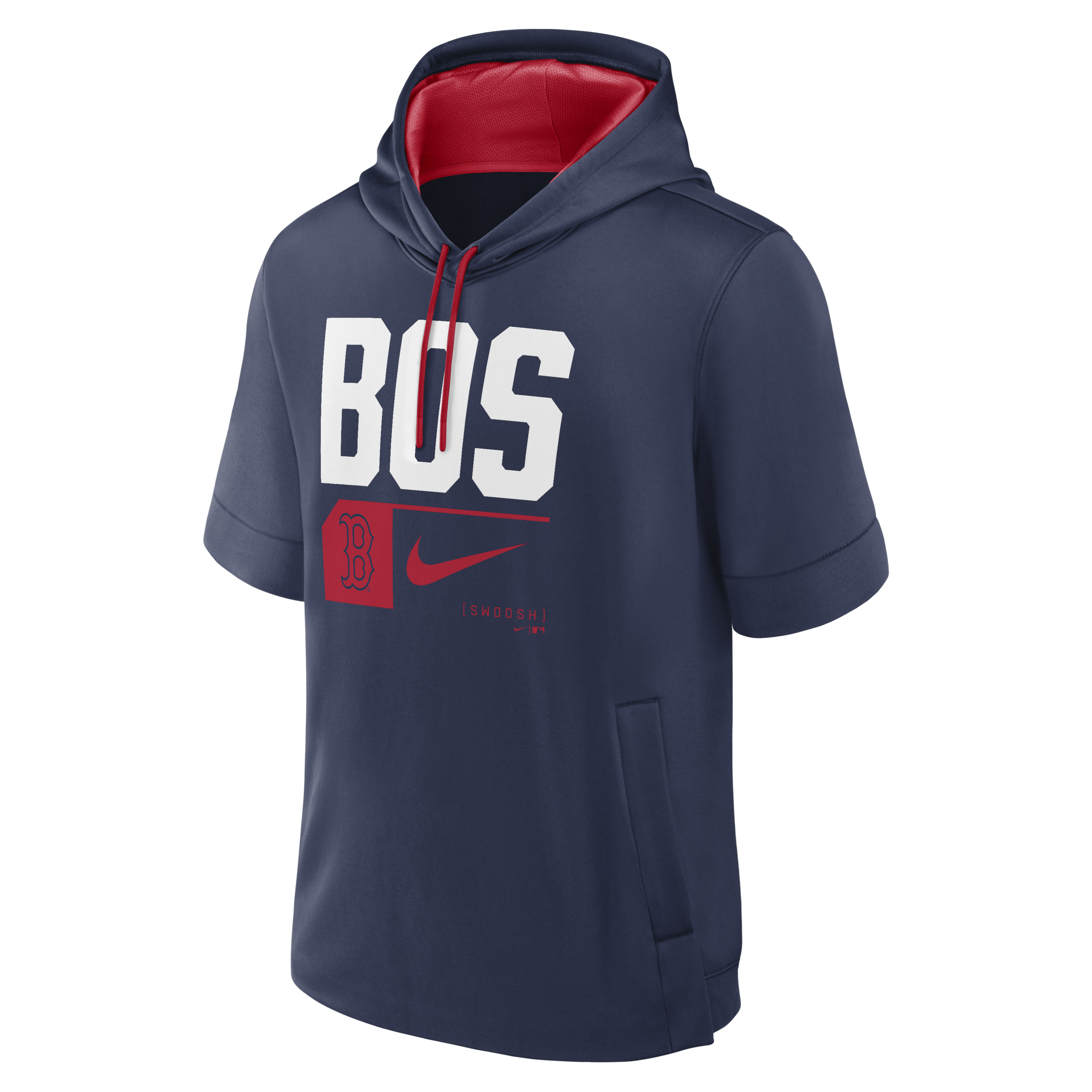 Boston Red Sox Tri Code Lockup Men's Nike MLB Short-Sleeve Pullover Hoodie