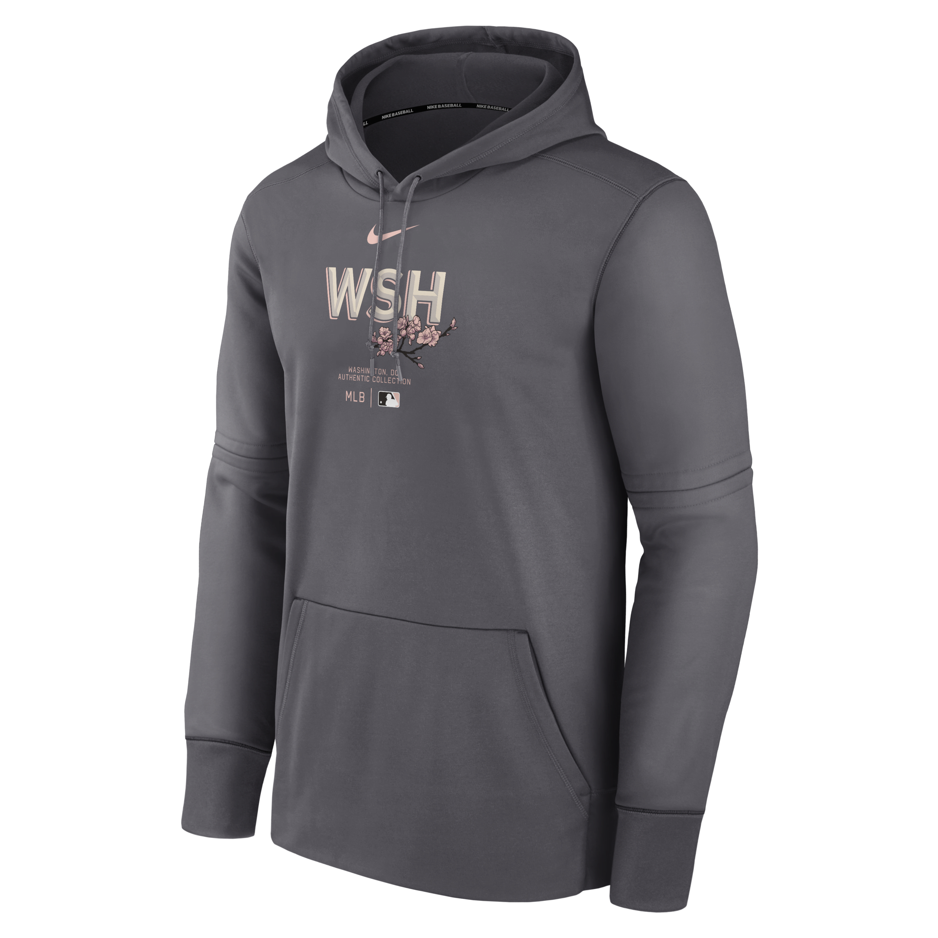 Washington Nationals City Connect Practice Men's Nike Therma MLB Pullover Hoodie