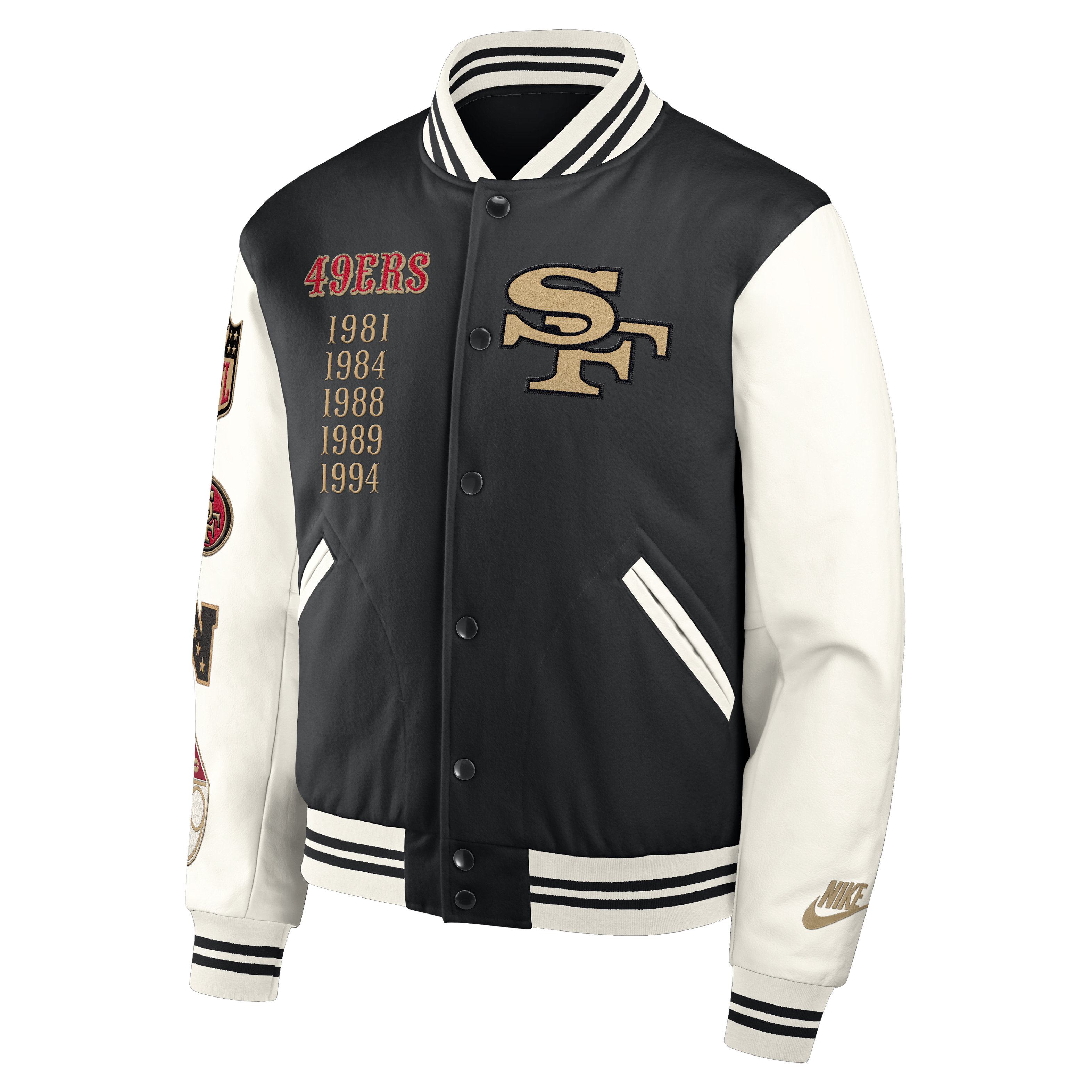 San Francisco 49ers Rivalries Collection Men's Nike NFL Full-Snap Varsity Jacket