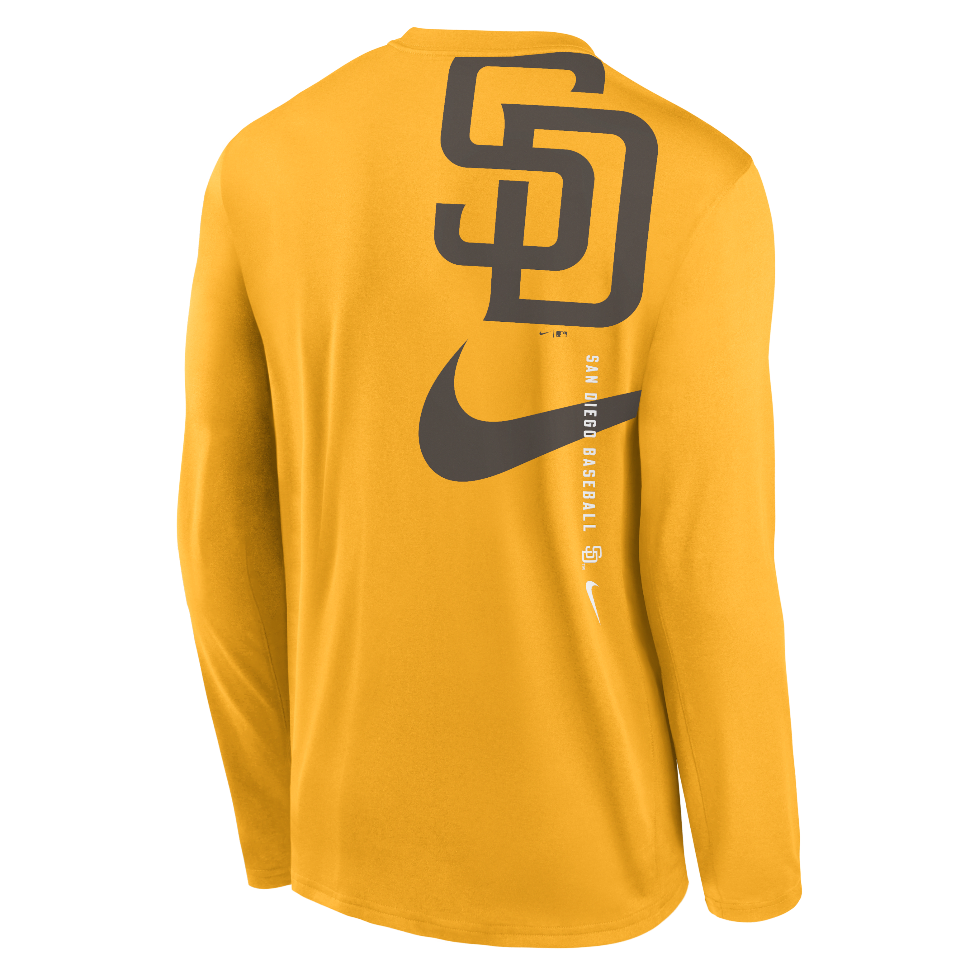 San Diego Padres Large Swoosh Back Legend Men's Nike Dri-FIT MLB T-Shirt