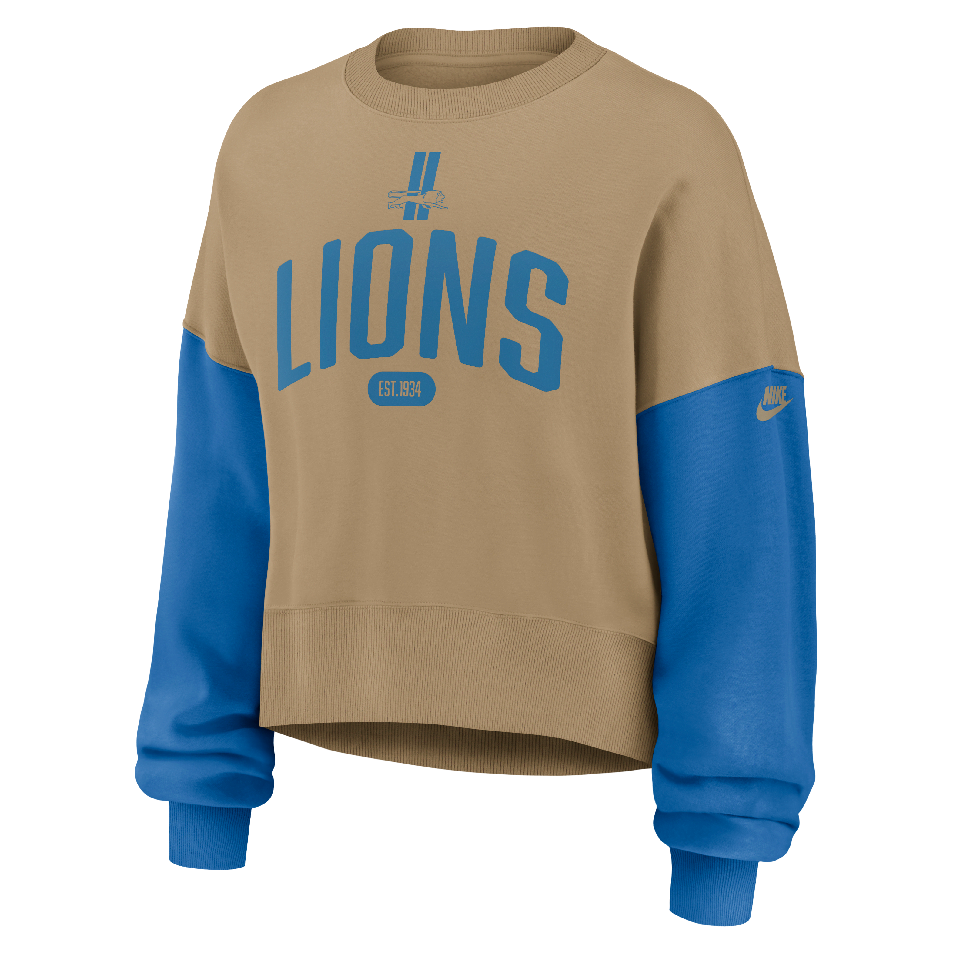 Detroit Lions Rewind Women's Nike NFL Pullover Crew