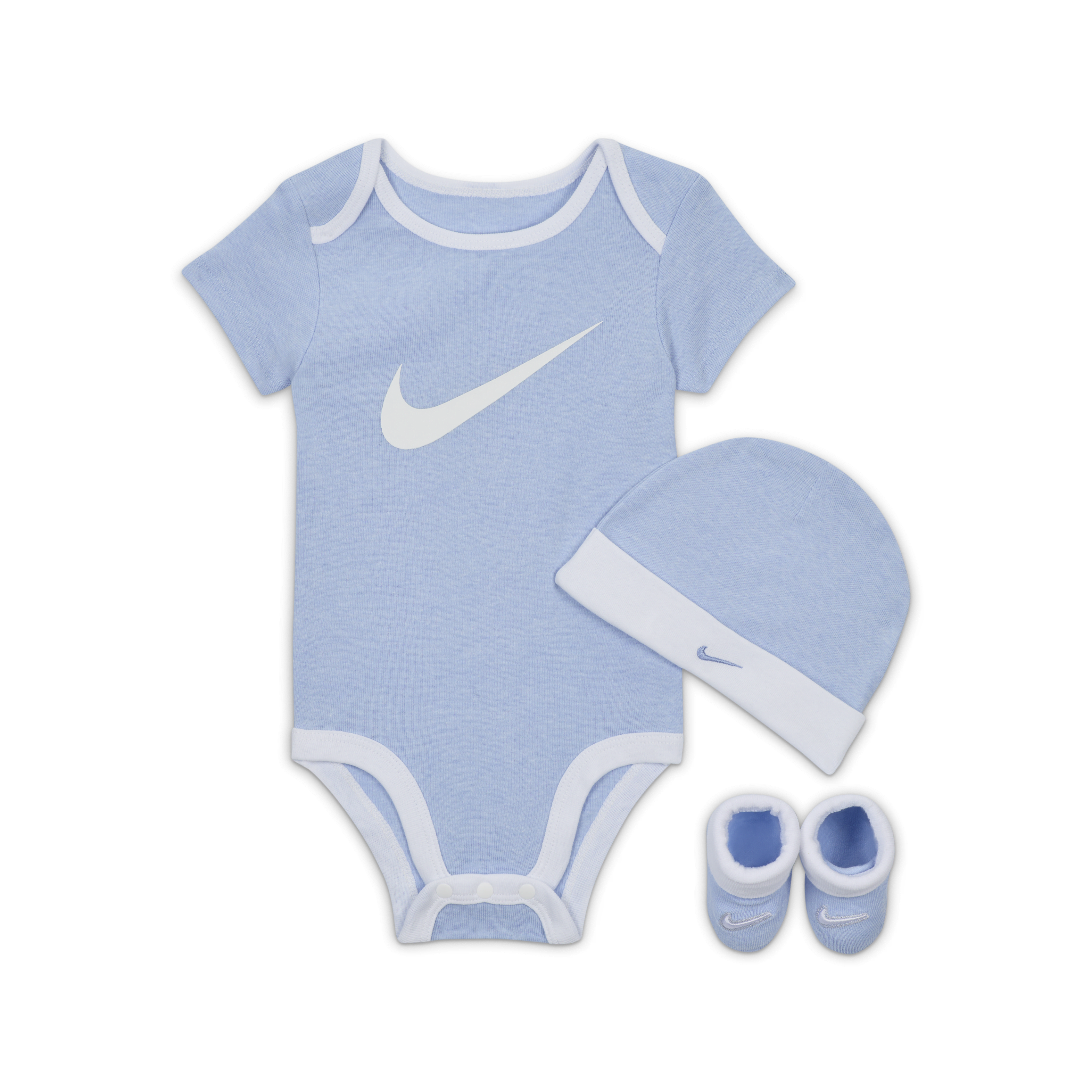 Nike Baby (6-12M) Bodysuit, Hat and Booties Box Set