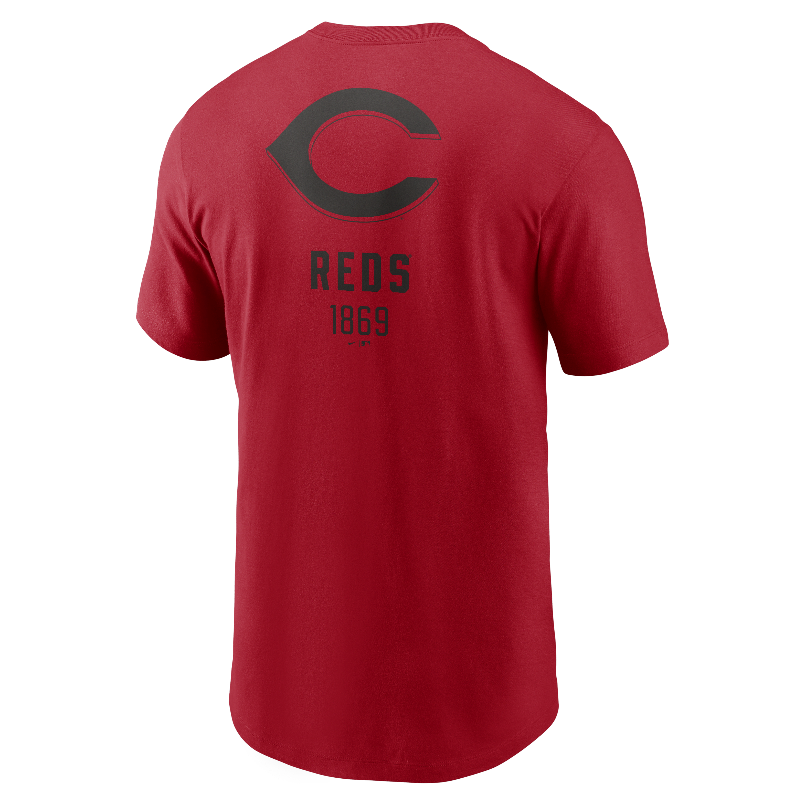 Cincinnati Reds Large Logo Back Stack Men's Nike MLB T-Shirt