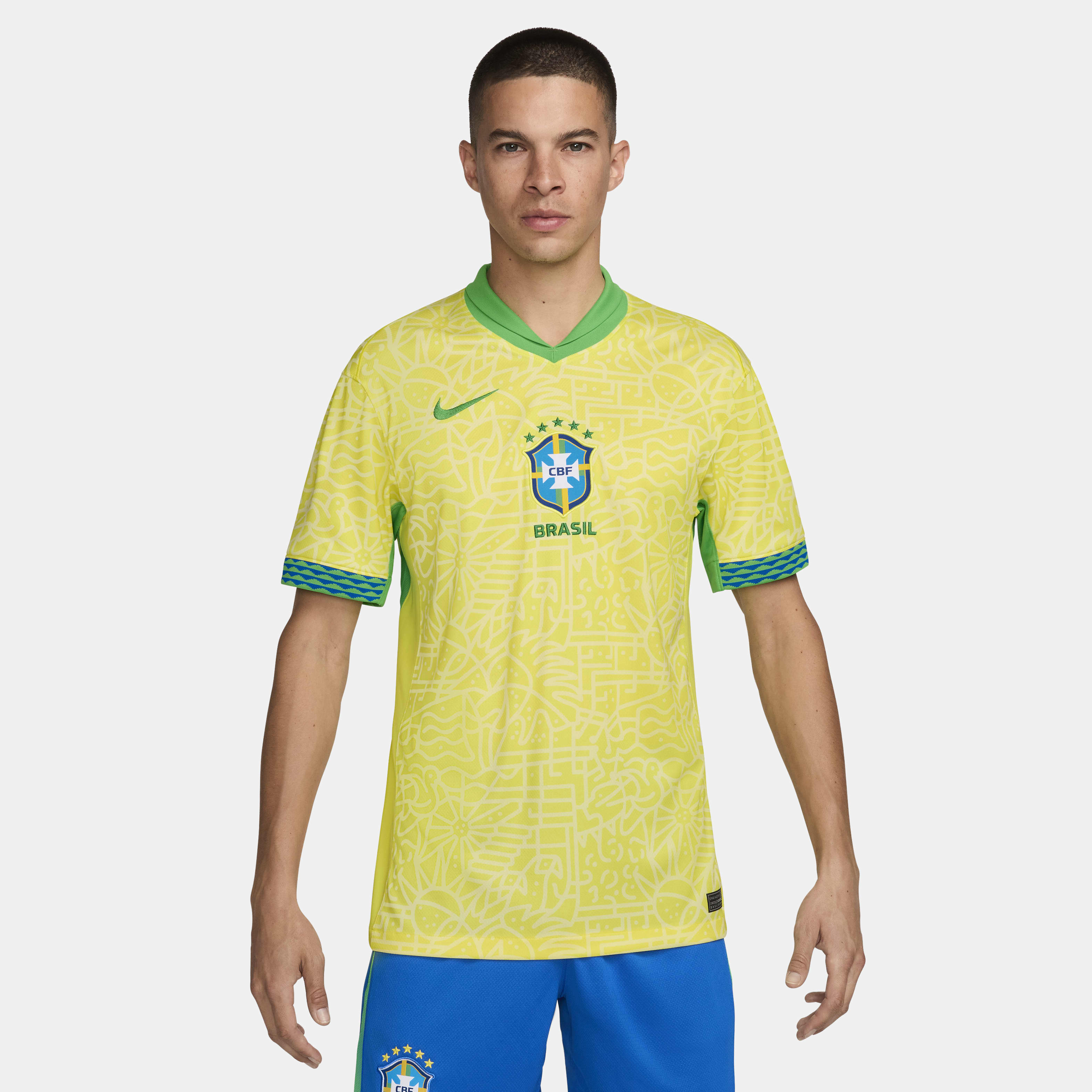 Brazil 2024 Stadium Home Men's Nike Dri-FIT Soccer Replica Jersey