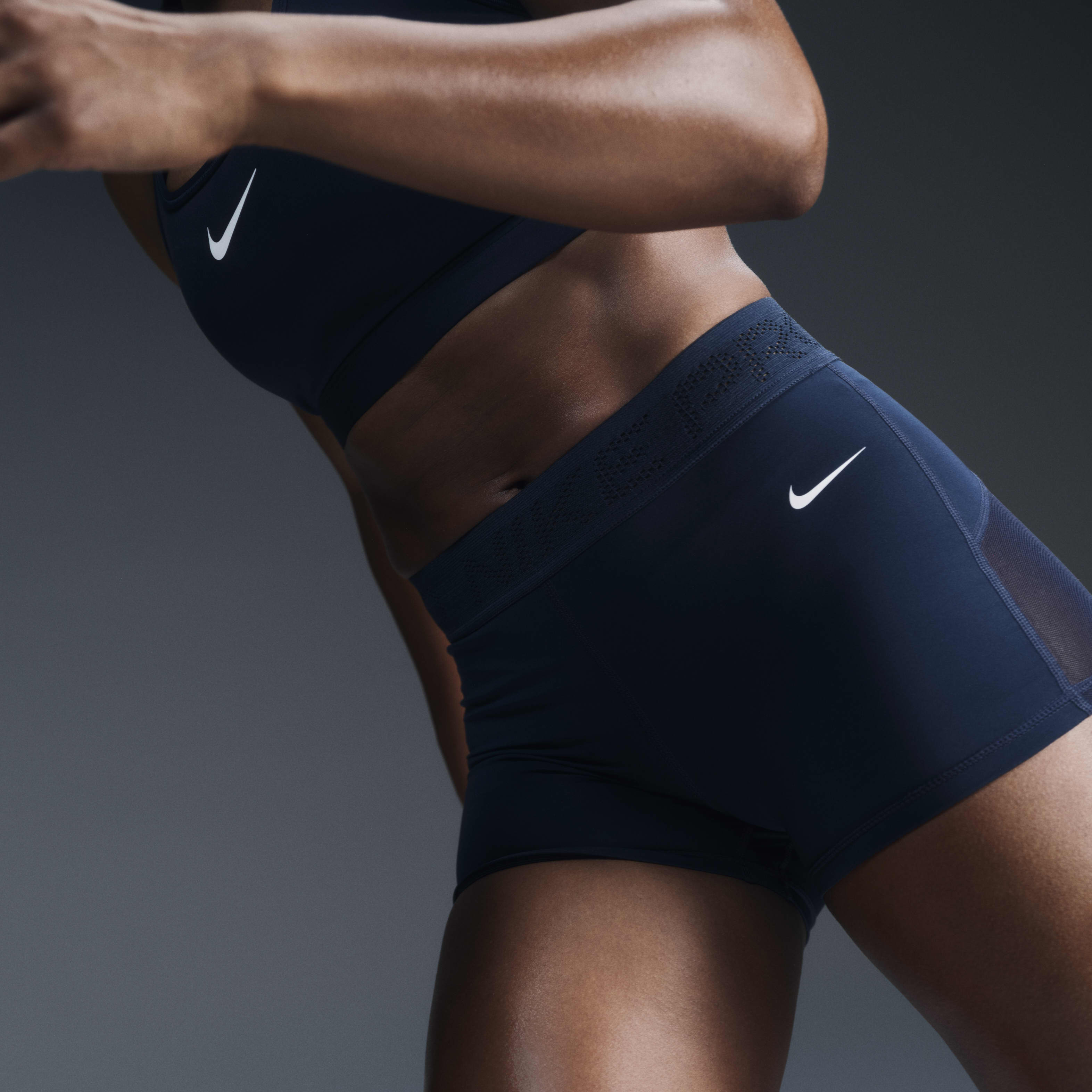 Nike Pro Women's Mid-Rise 3" Mesh-Paneled Shorts