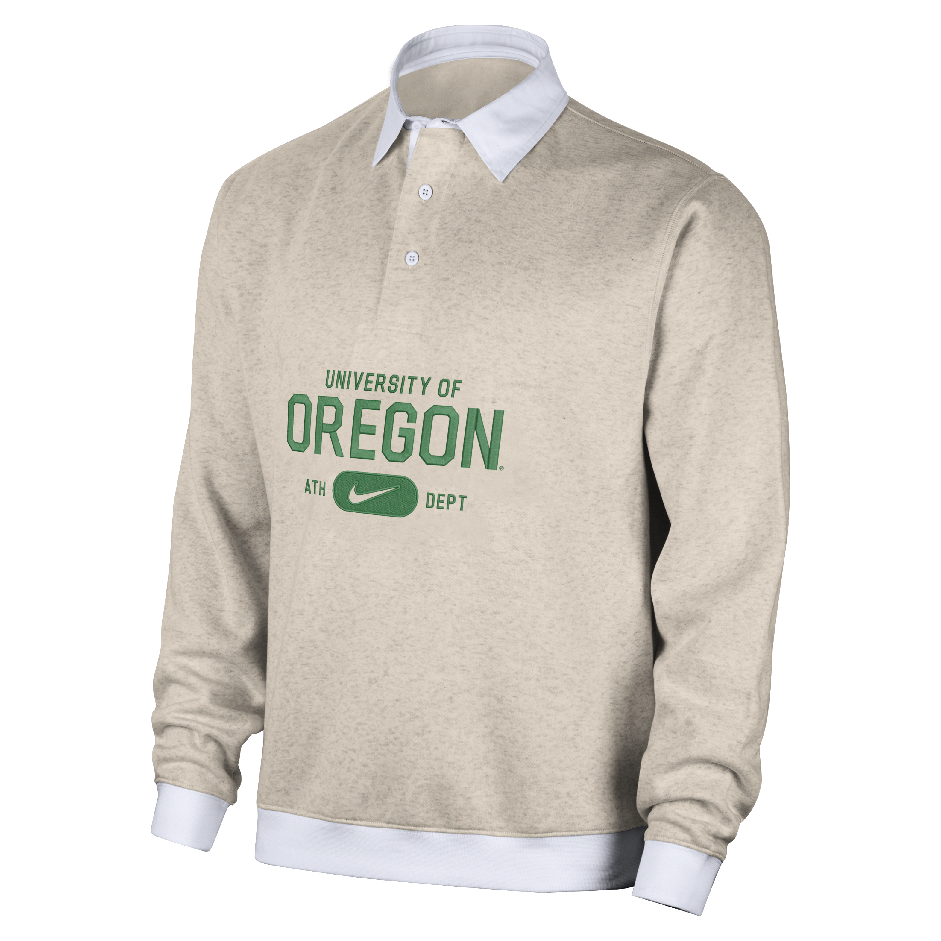 Oregon Club Fleece Men's Nike College Long-Sleeve Polo