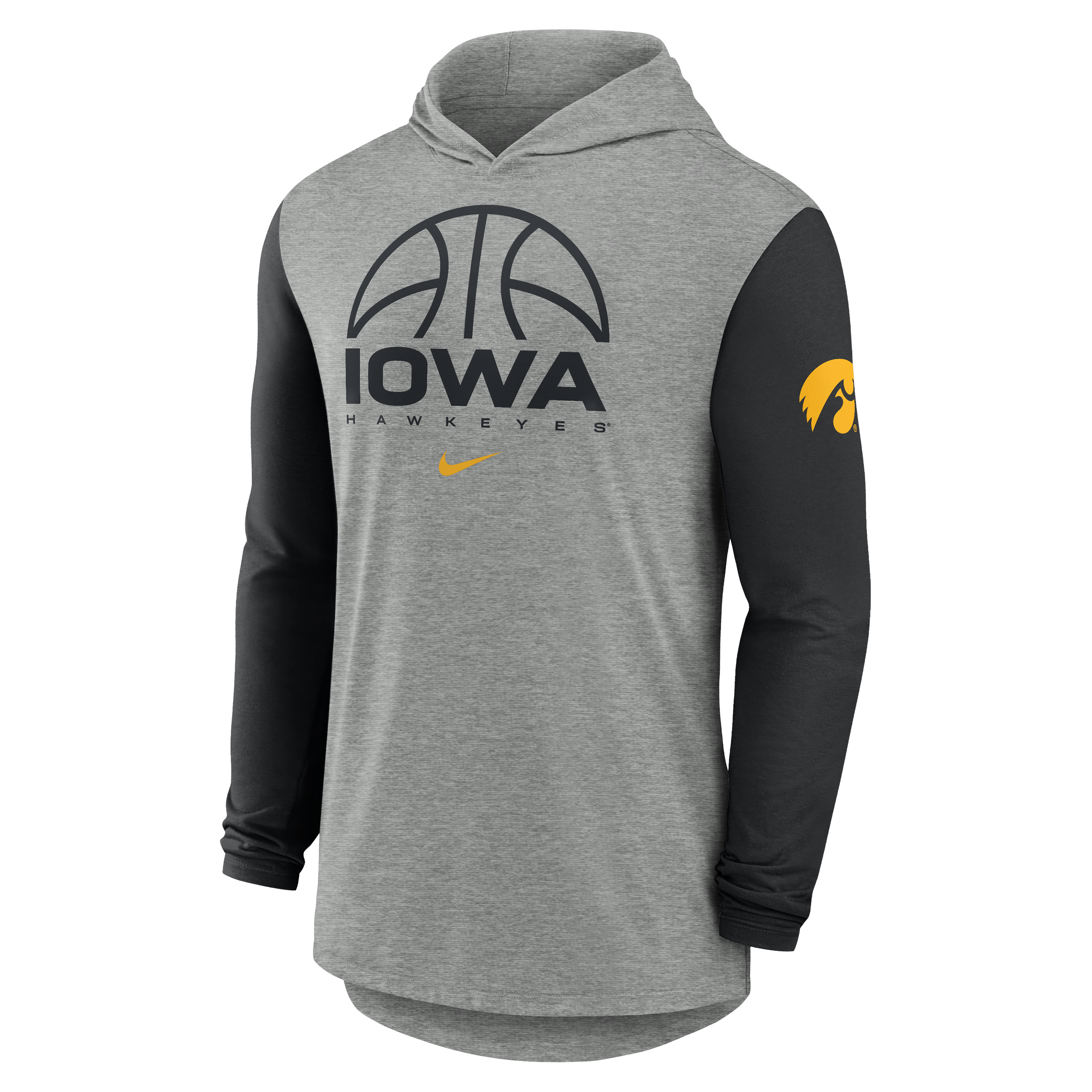 Iowa Basketball Men's Nike Dri-FIT College Long-Sleeve Hooded T-Shirt