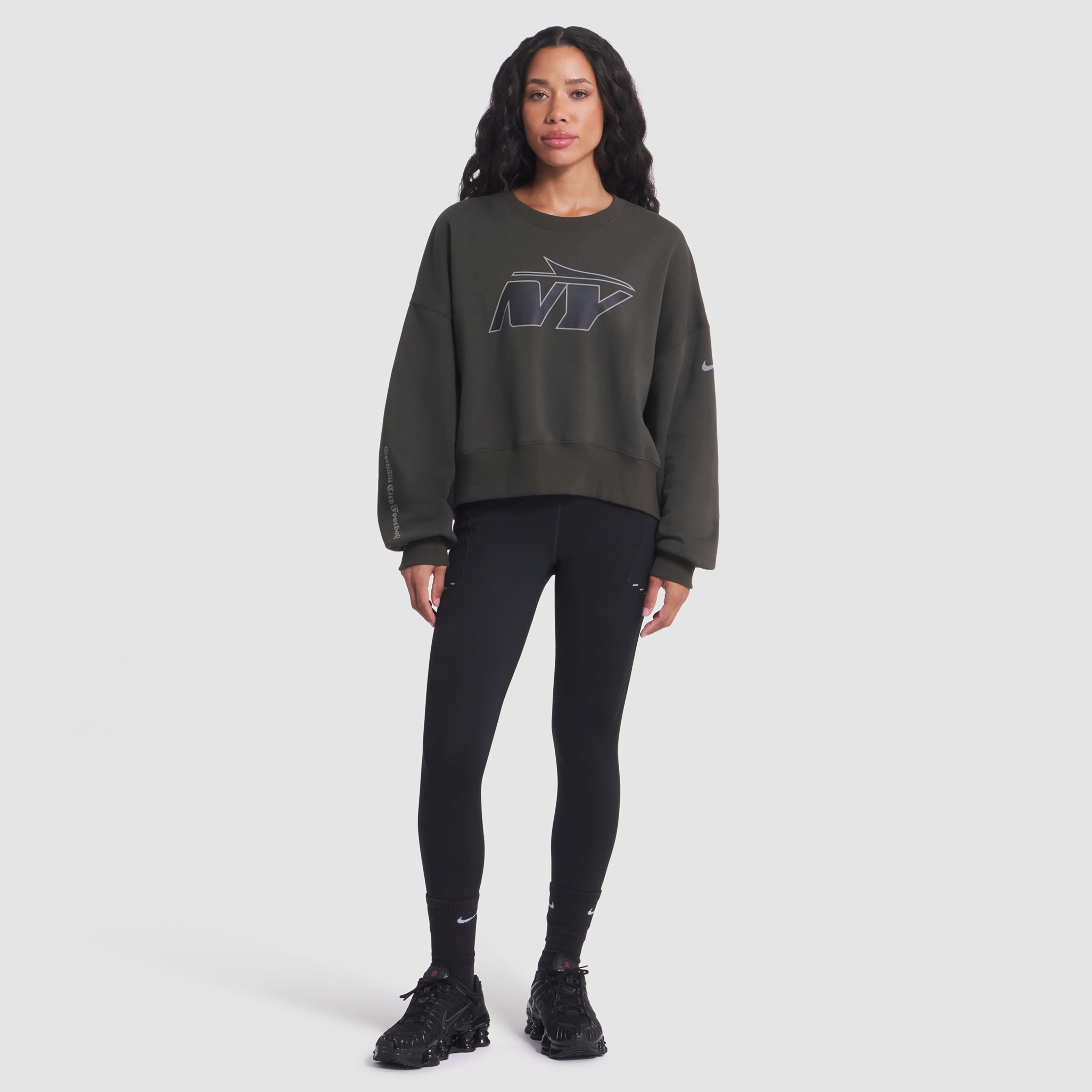 New York Jets Rivalries Collection Oversized Women's Nike NFL Pullover Crew