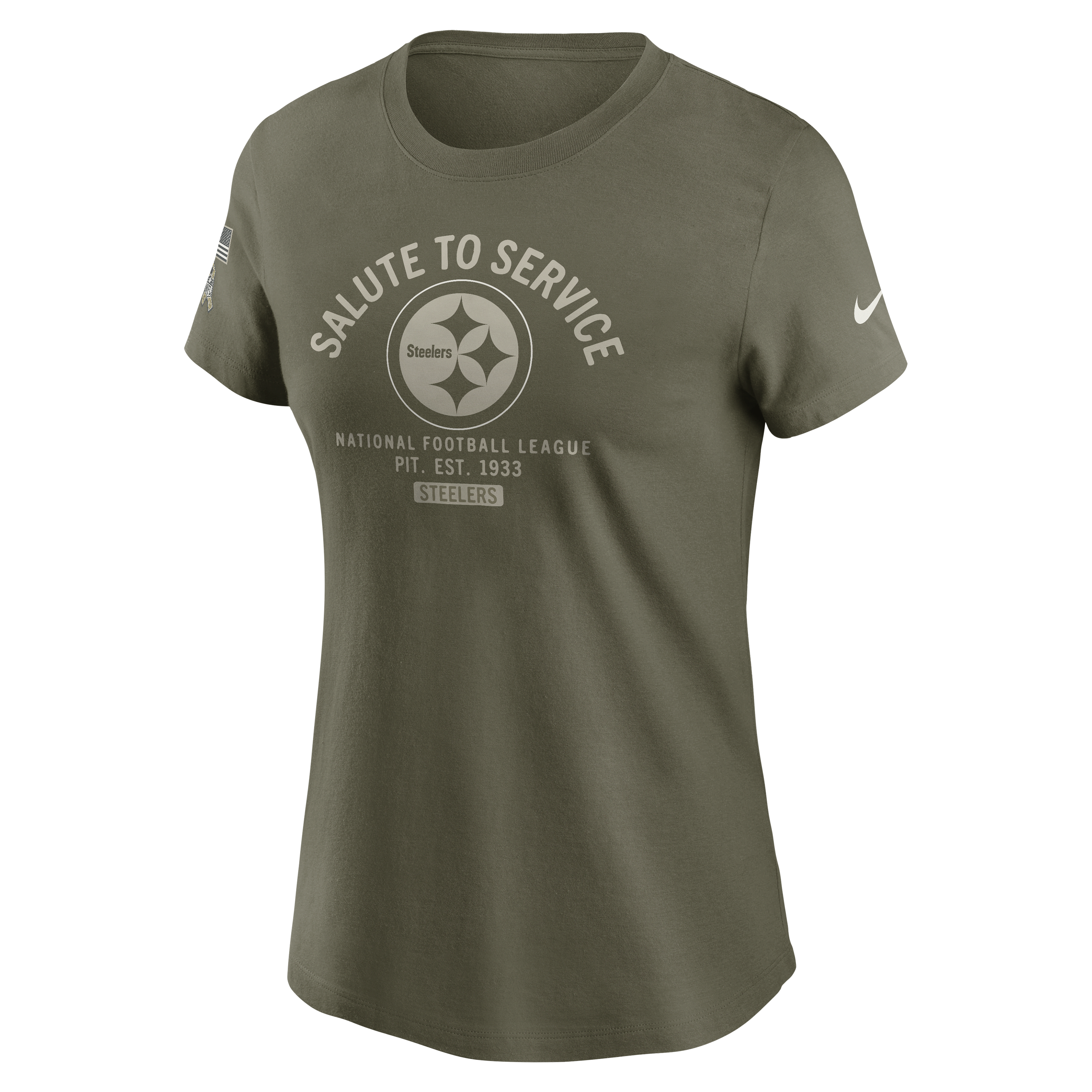 Pittsburgh Steelers Salute to Service Sideline Women's Nike NFL T-Shirt