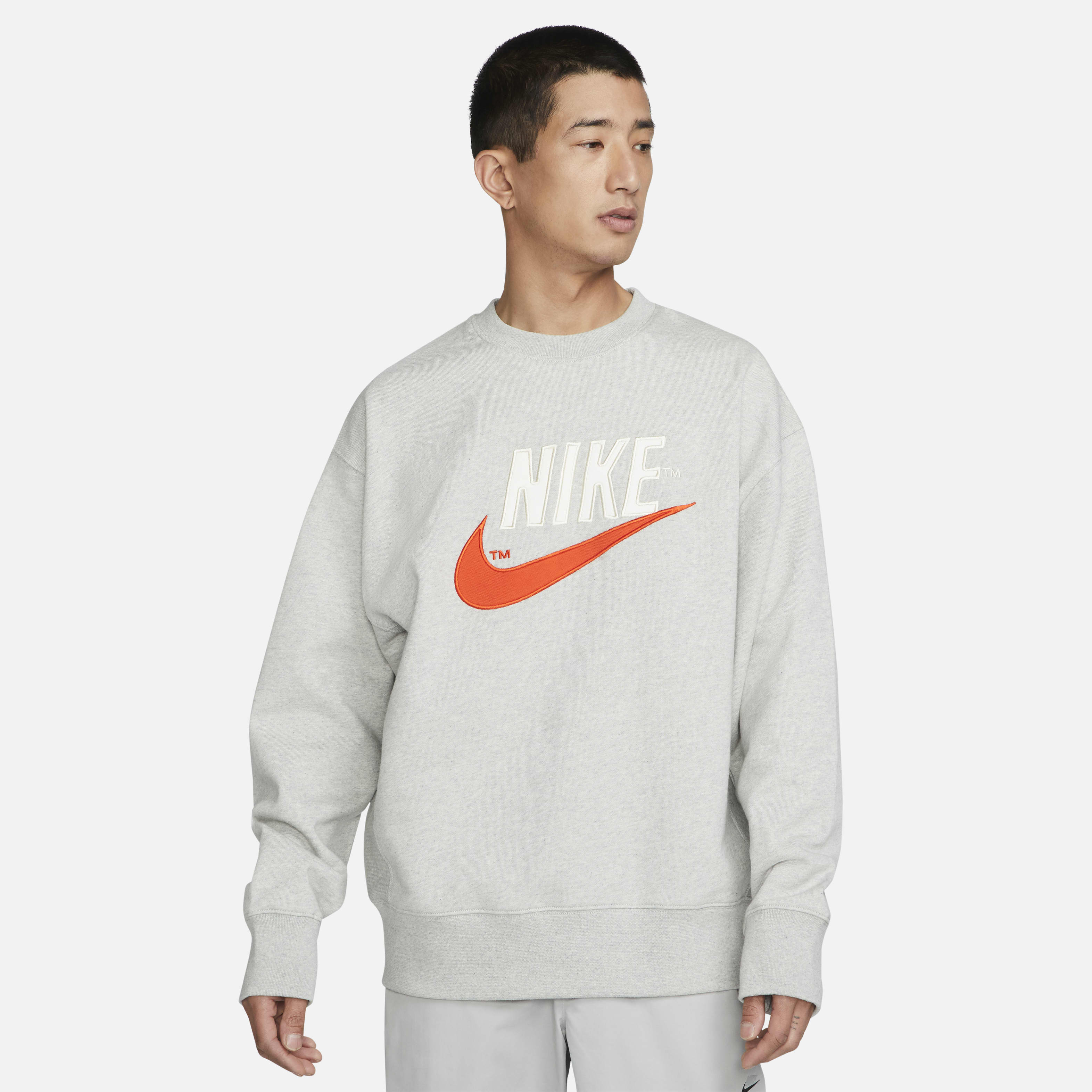 nike french terry crew sweatshirt