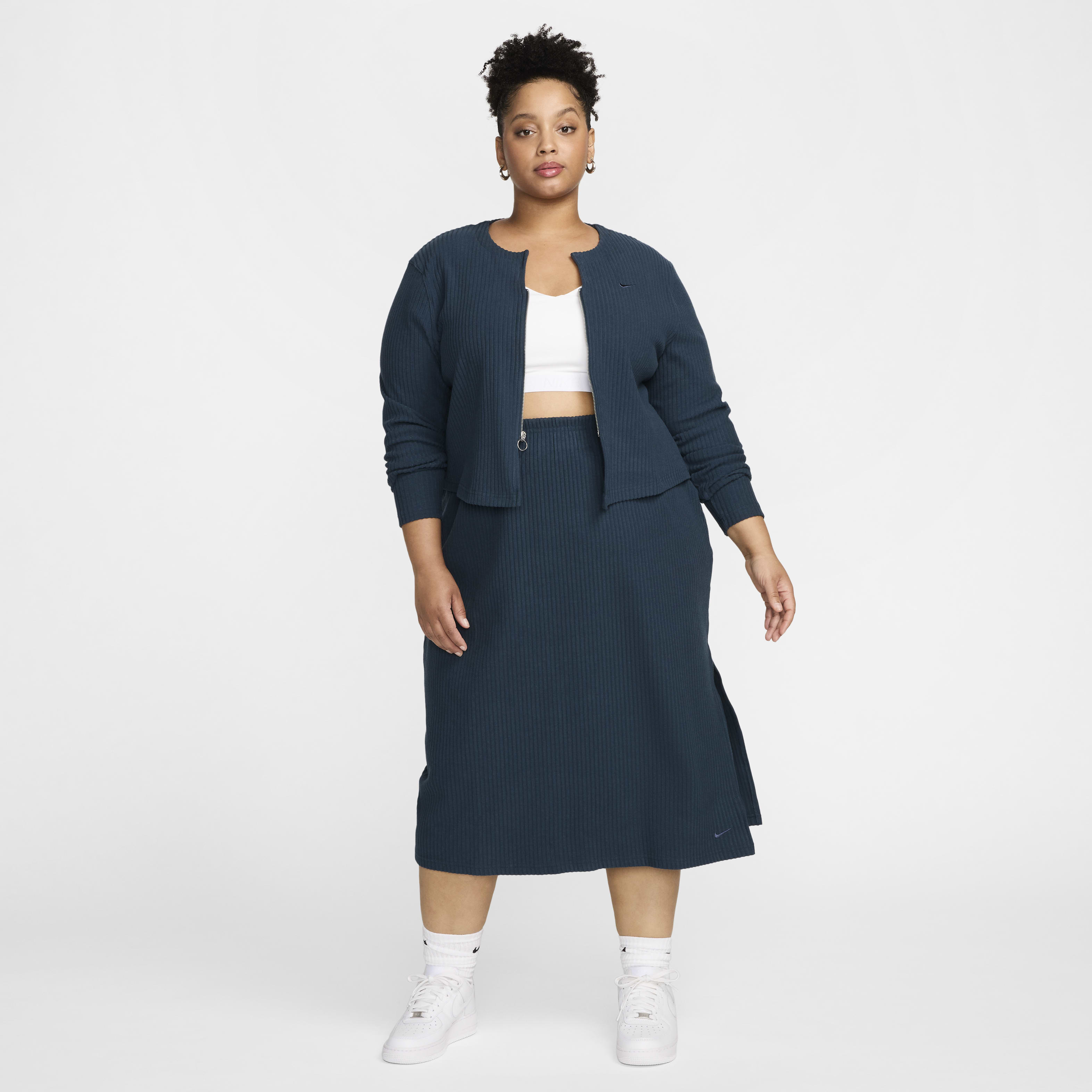 Nike Sportswear Chill Rib Women's Slim Midi Skirt (Plus Size)