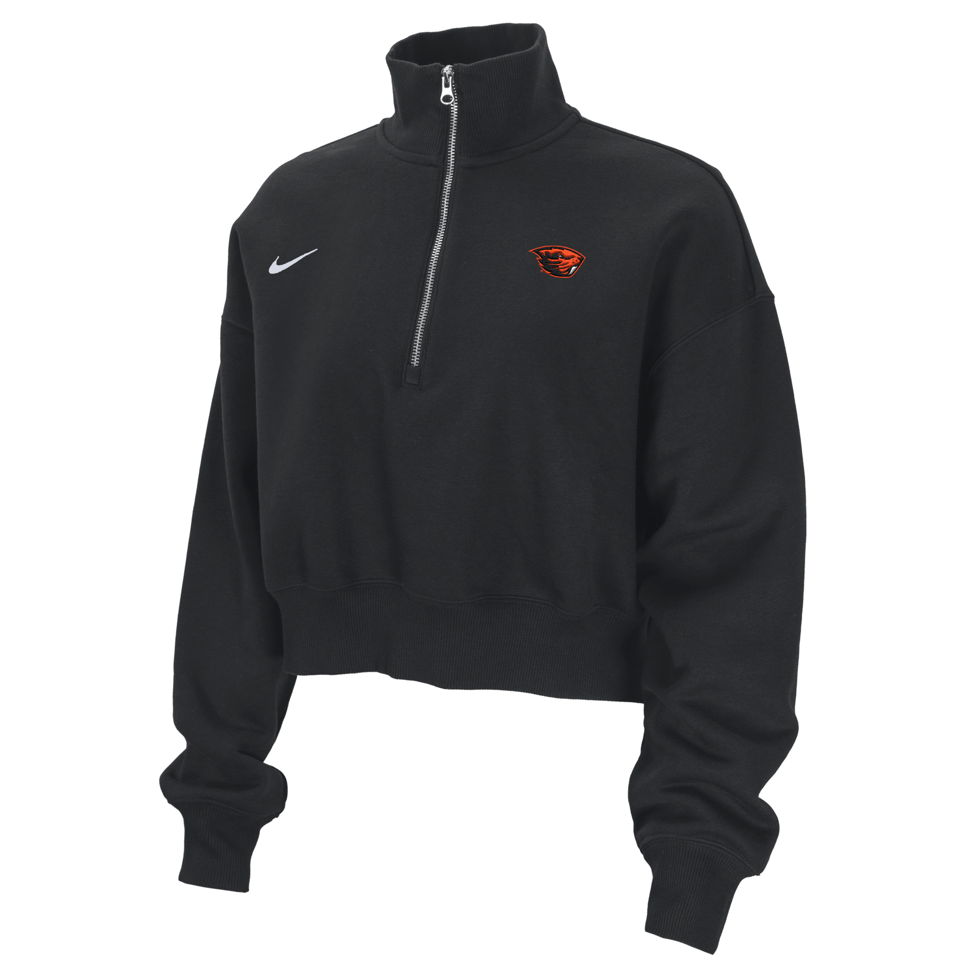 Oregon State Phoenix Fleece Women's Nike College Cropped 1/4-Zip Top