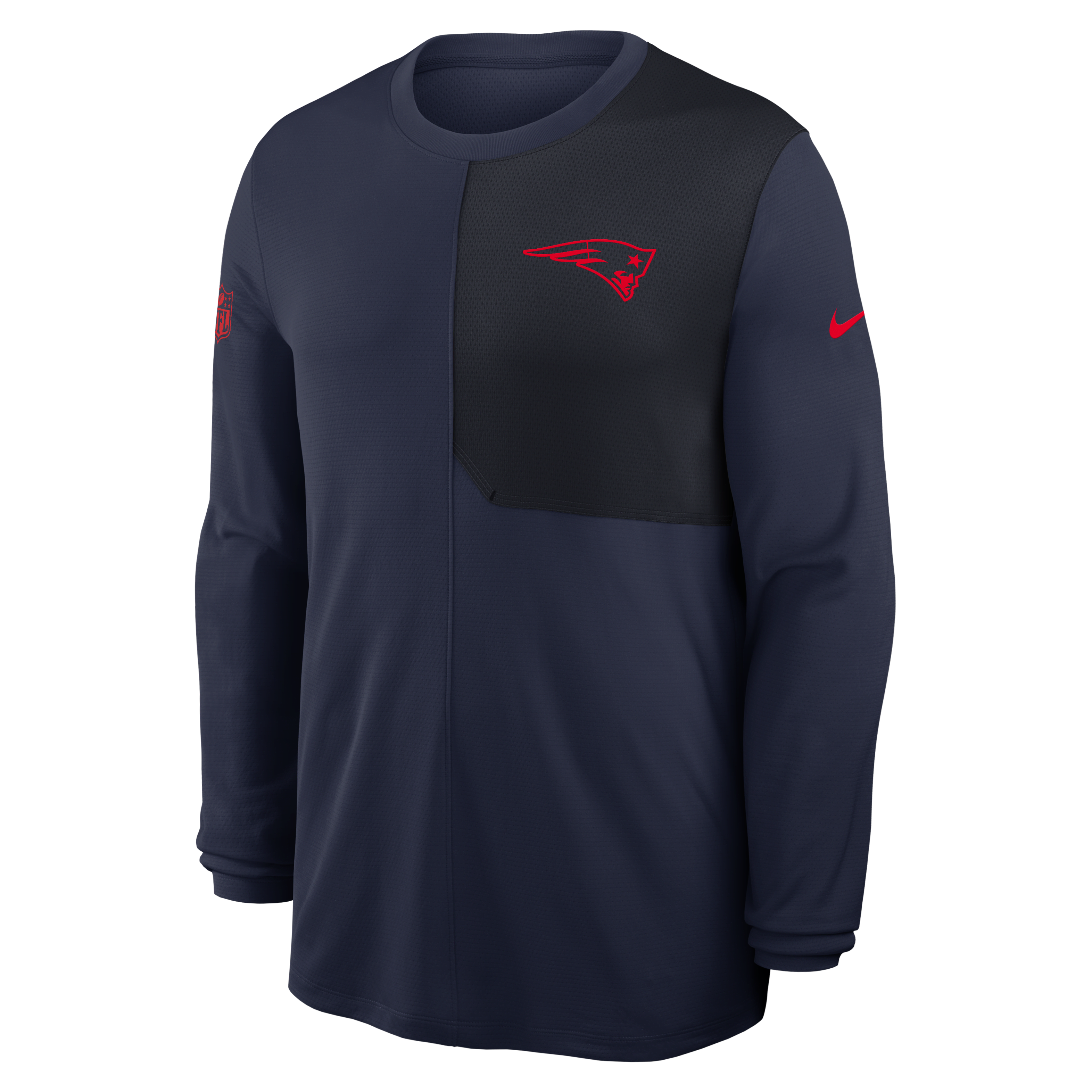 New England Patriots Sideline Coach Men's Nike Dri-FIT NFL Long-Sleeve Top