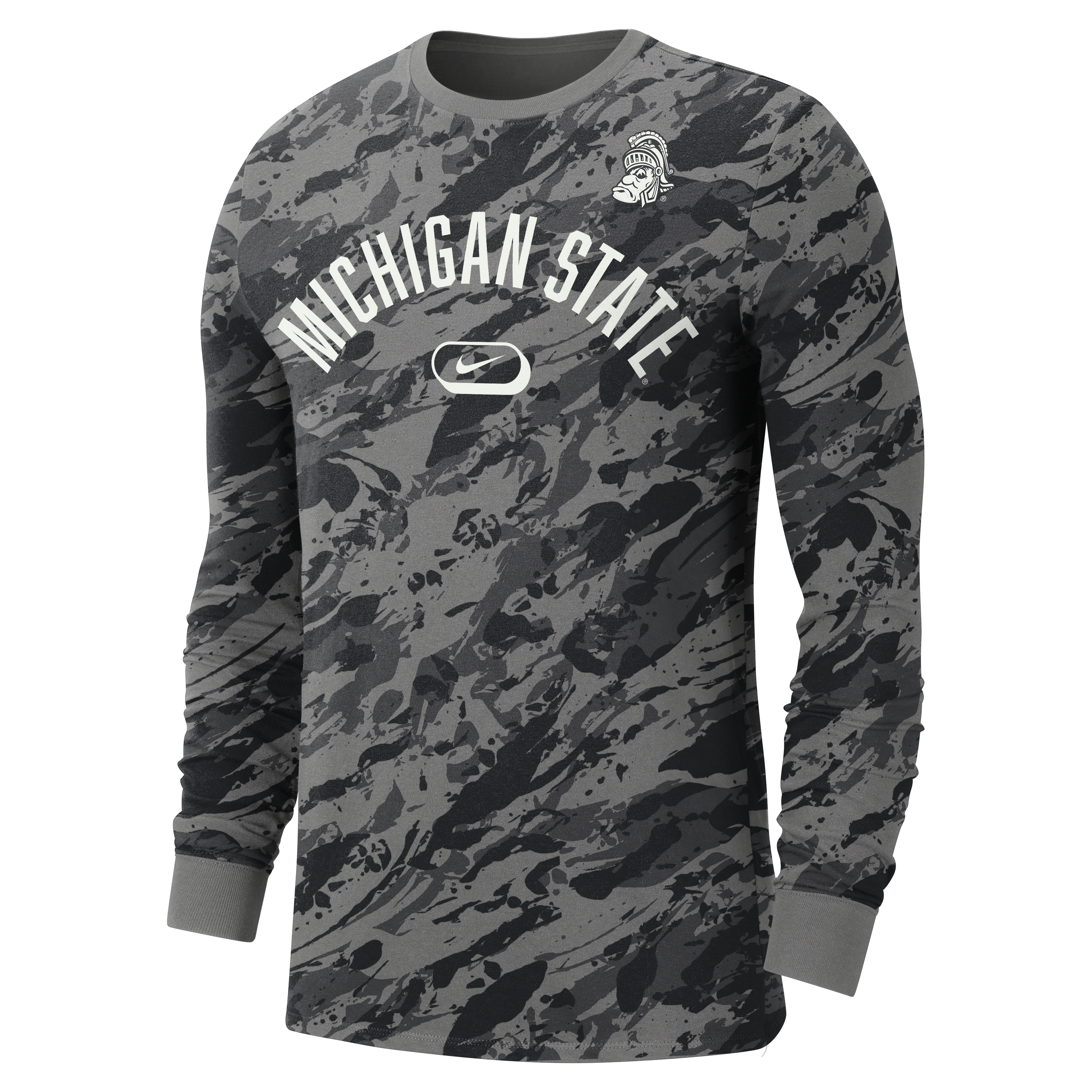 Michigan State Men's Nike College Crew-Neck Long-Sleeve T-Shirt