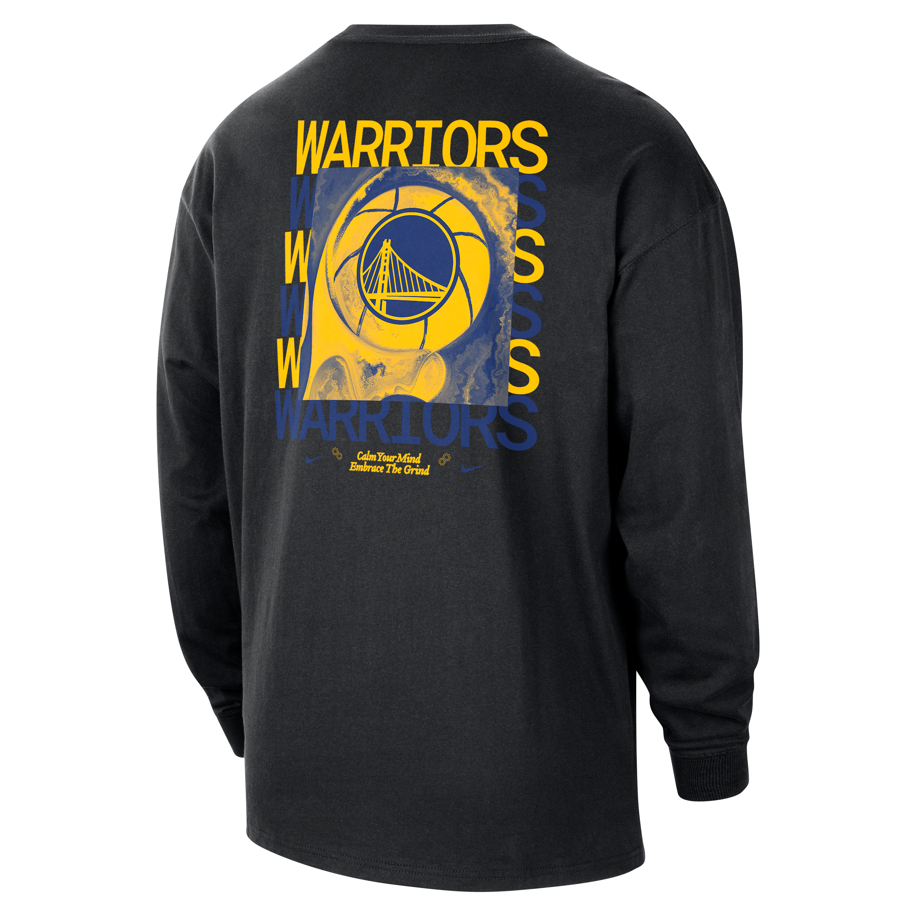 Golden State Warriors Courtside Men's Nike NBA Max90 Long-Sleeve T-Shirt