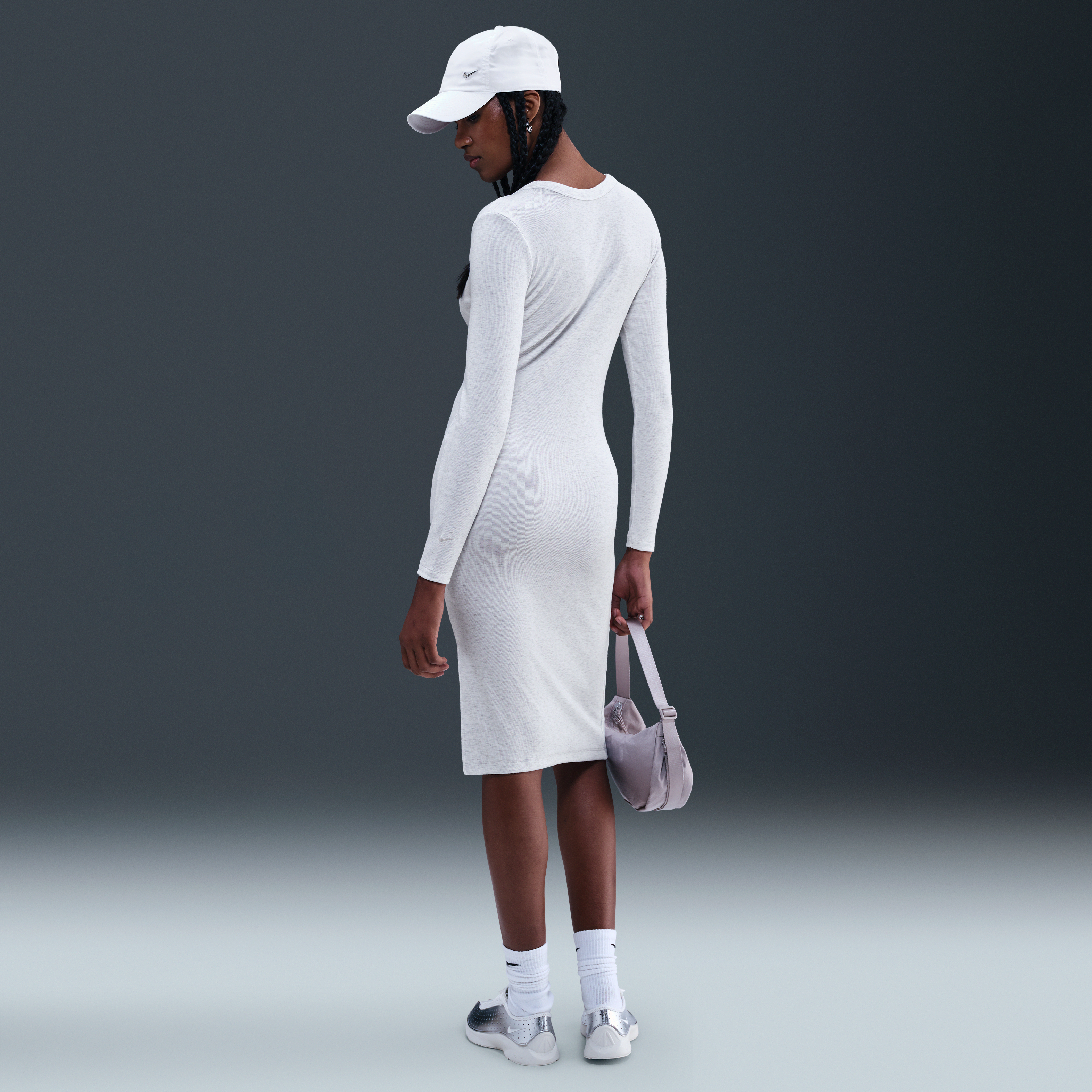 Nike Sportswear Chill Knit Women's Tight Long-Sleeve Midi Mini-Rib Dress