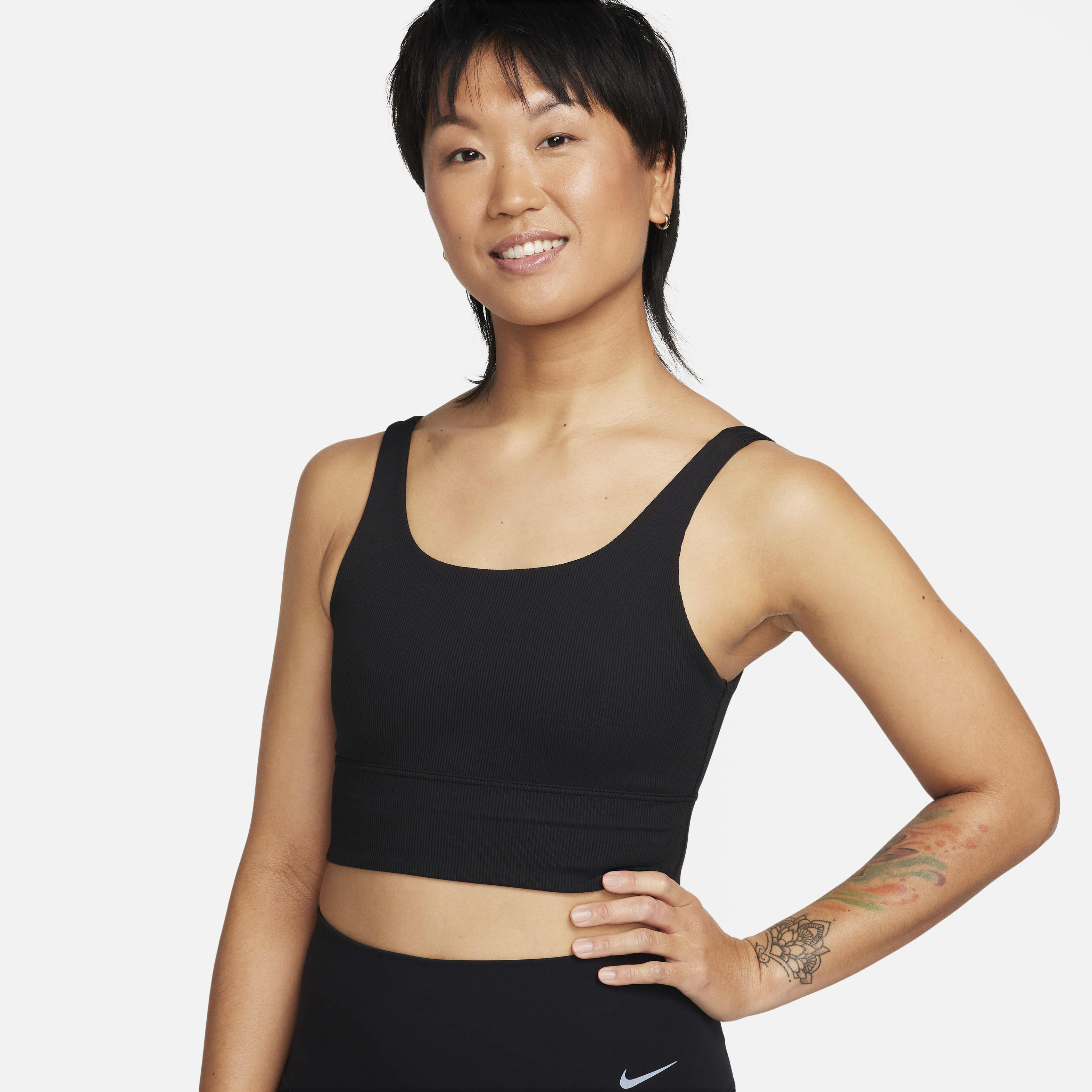 Nike Zenvy Rib Women's Light-Support Padded Longline Sports Bra