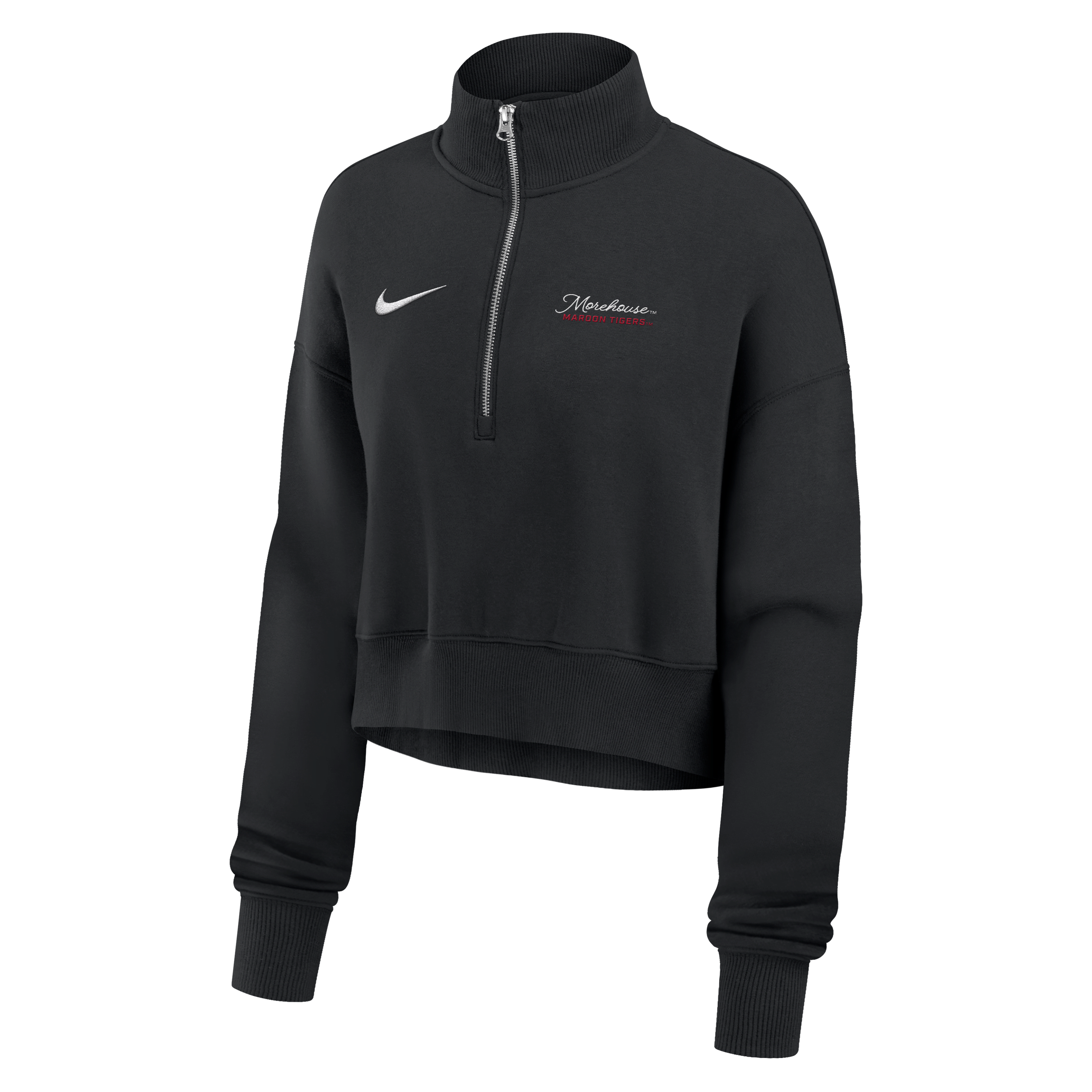 Nike College Phoenix Fleece (Morehouse College) Women's Cropped 1/4-Zip Pullover