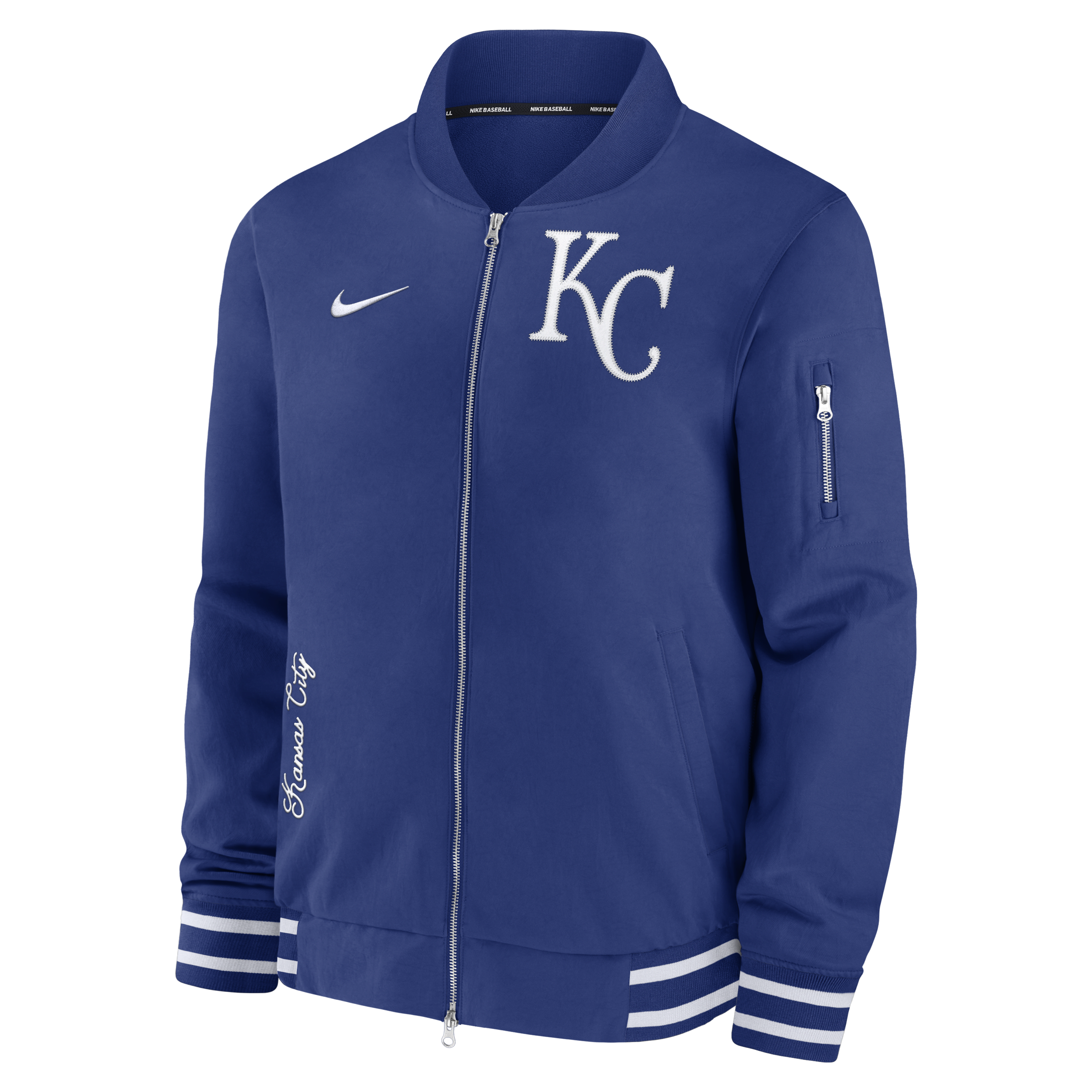 Kansas City Royals Authentic Collection Men's Nike MLB Full-Zip Bomber Jacket