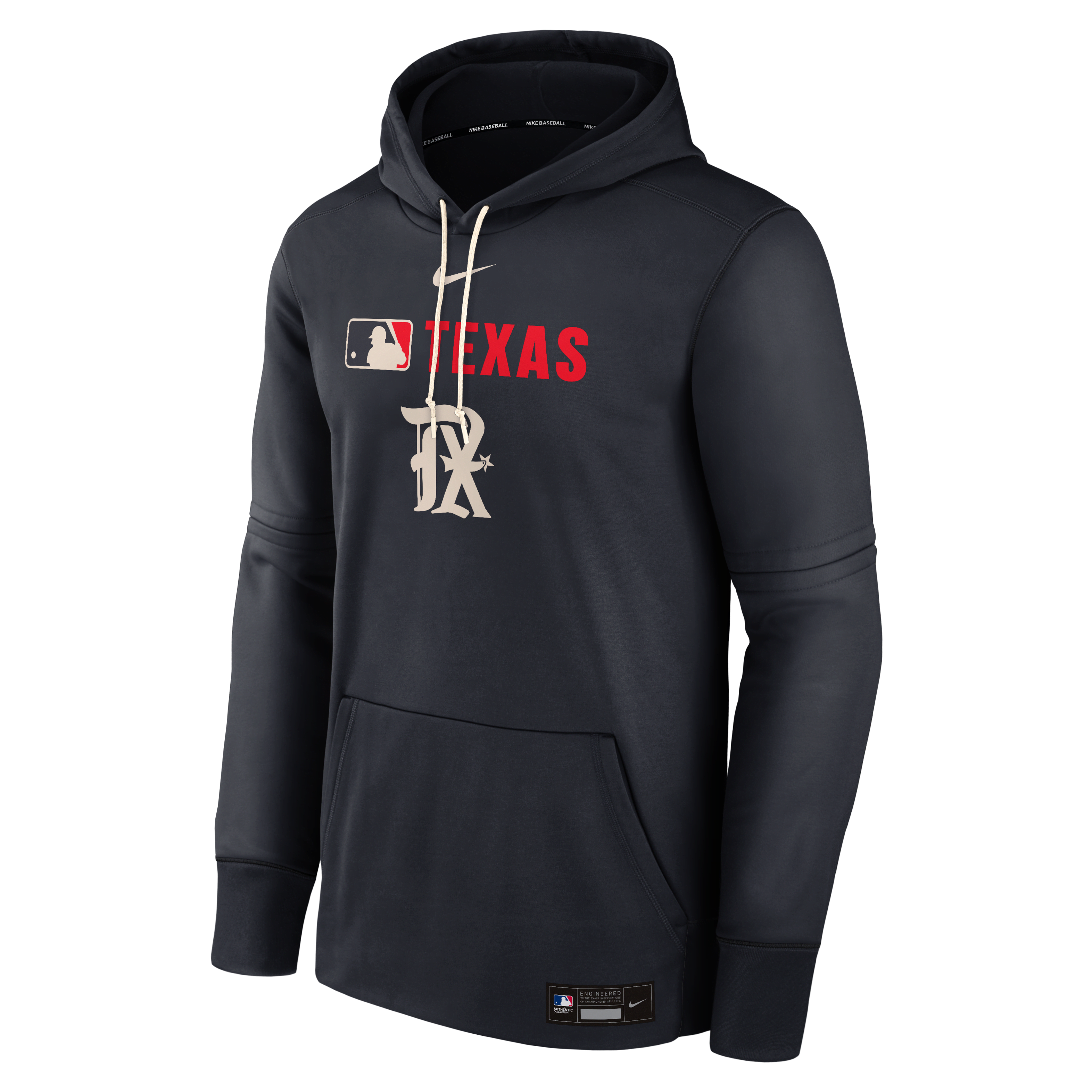 Texas Rangers Authentic Collection City Connect Men's Nike Therma MLB Pullover Hoodie