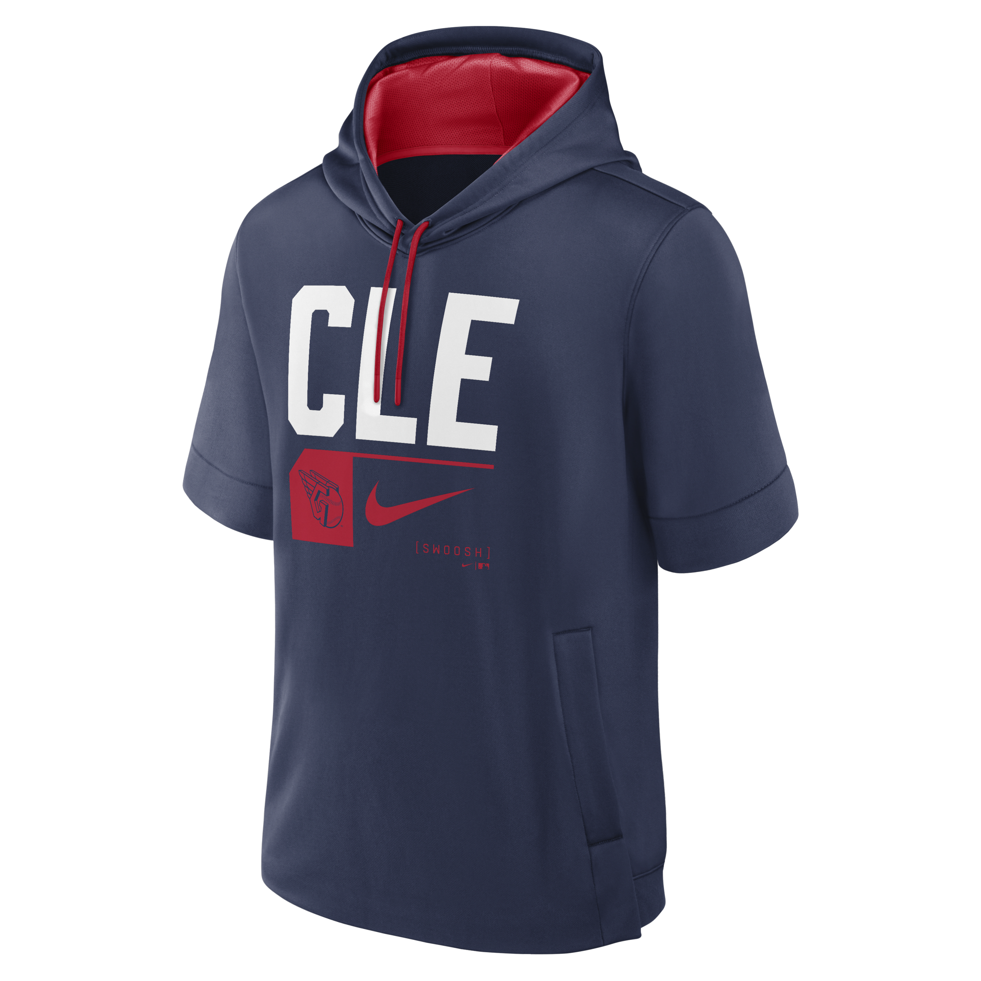 Cleveland Guardians Tri Code Lockup Men's Nike MLB Short-Sleeve Pullover Hoodie