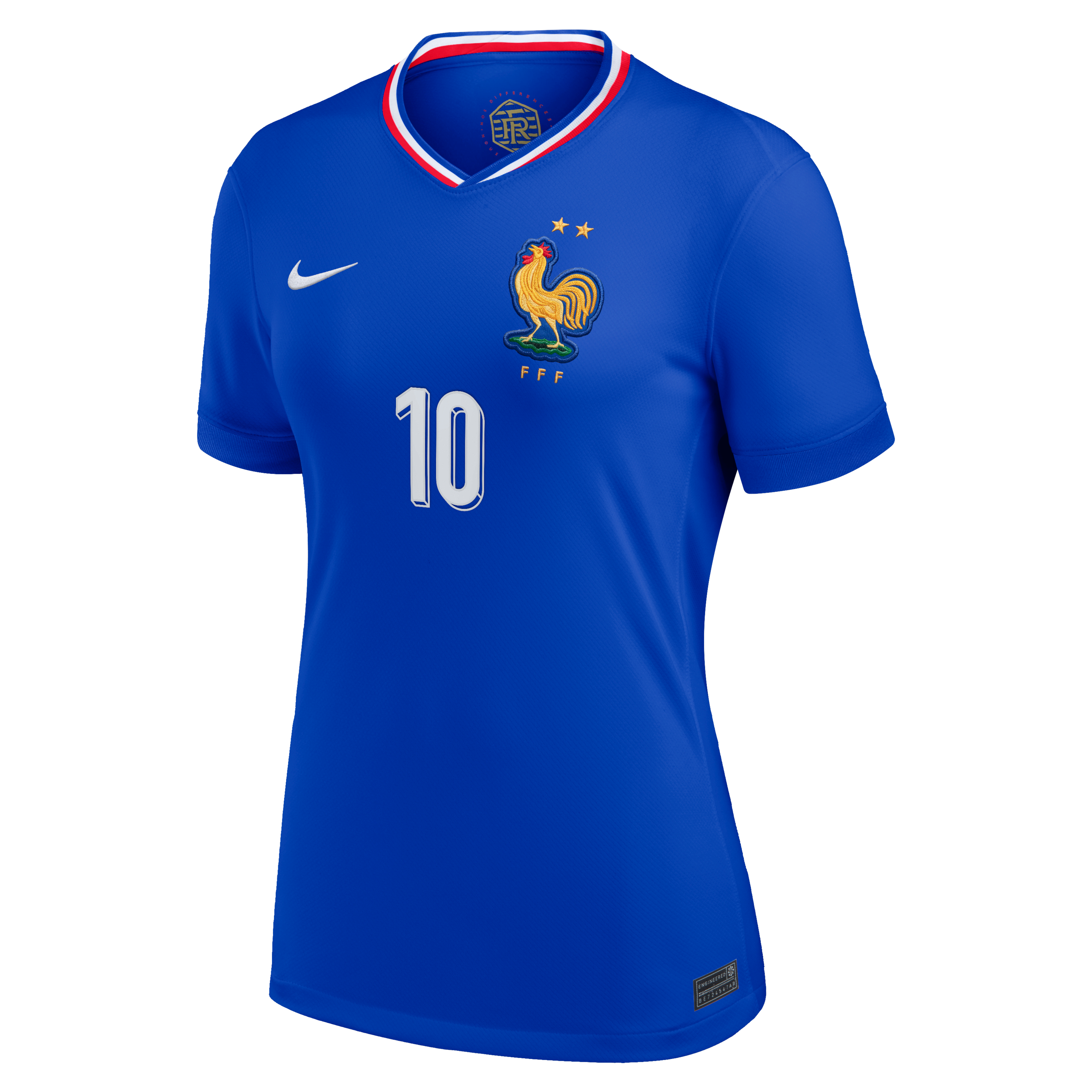 Kylian Mbappé France National Team 2024 Stadium Home Women's Nike Dri-FIT Soccer Jersey