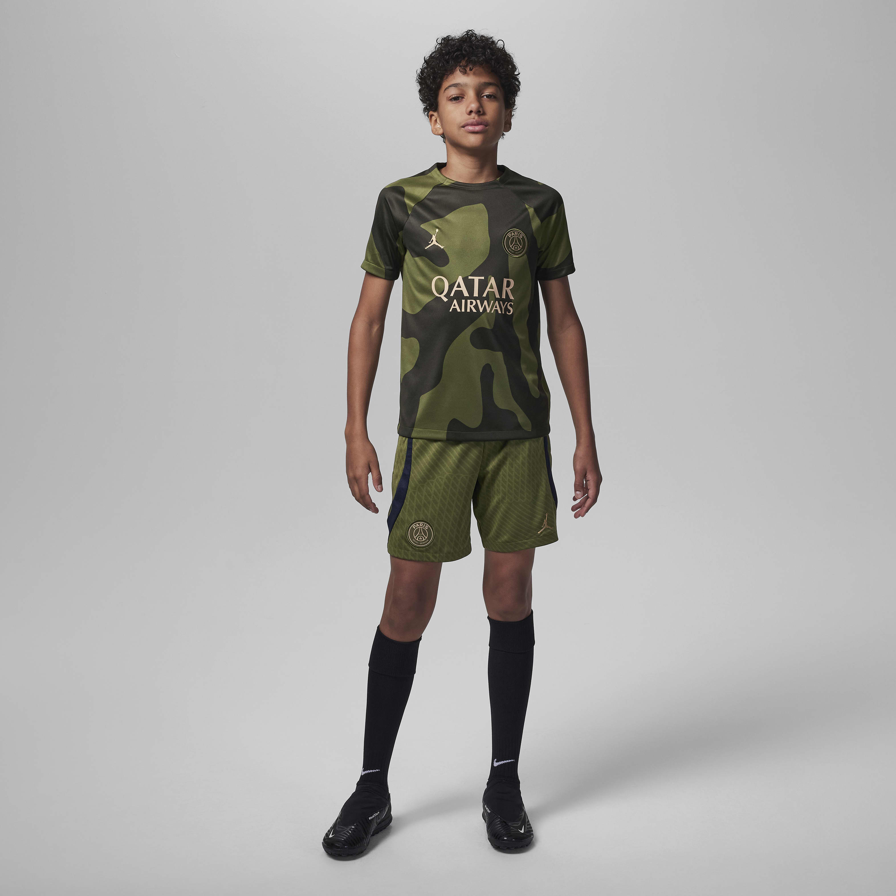 Paris Saint-Germain Academy Pro Fourth Big Kids' Jordan Dri-FIT Soccer Pre-Match Top