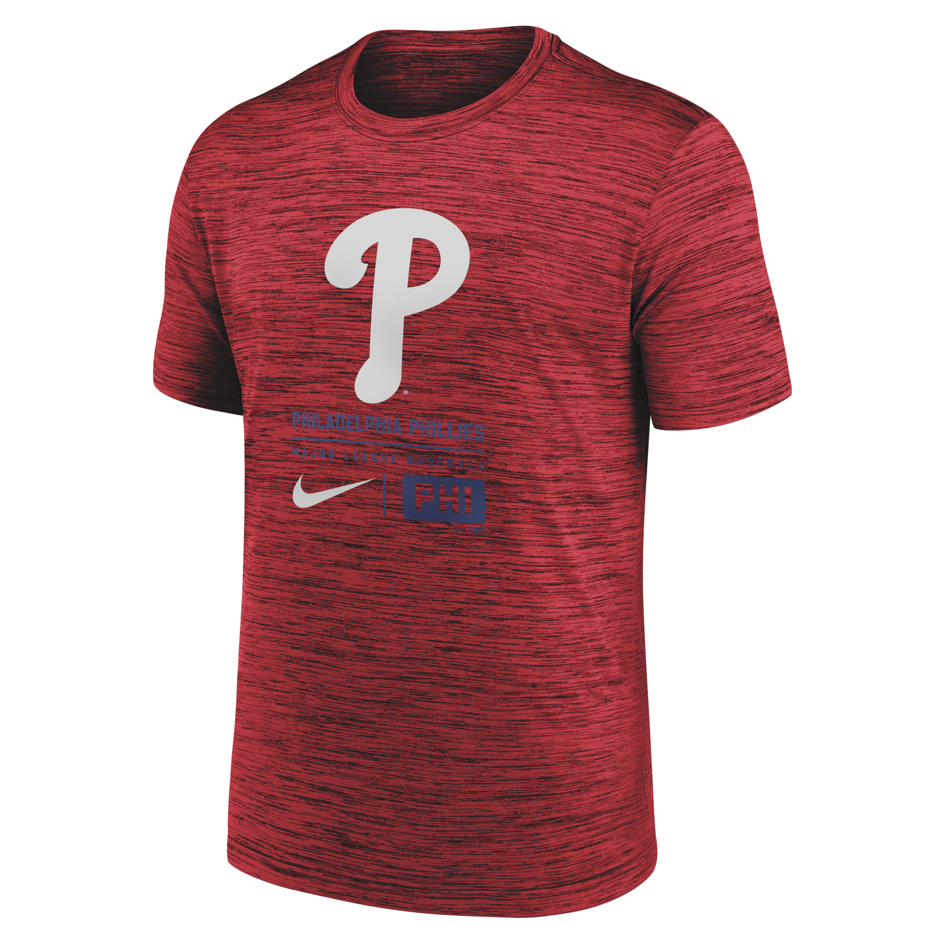 Philadelphia Phillies Large Logo Velocity Men's Nike MLB T-Shirt