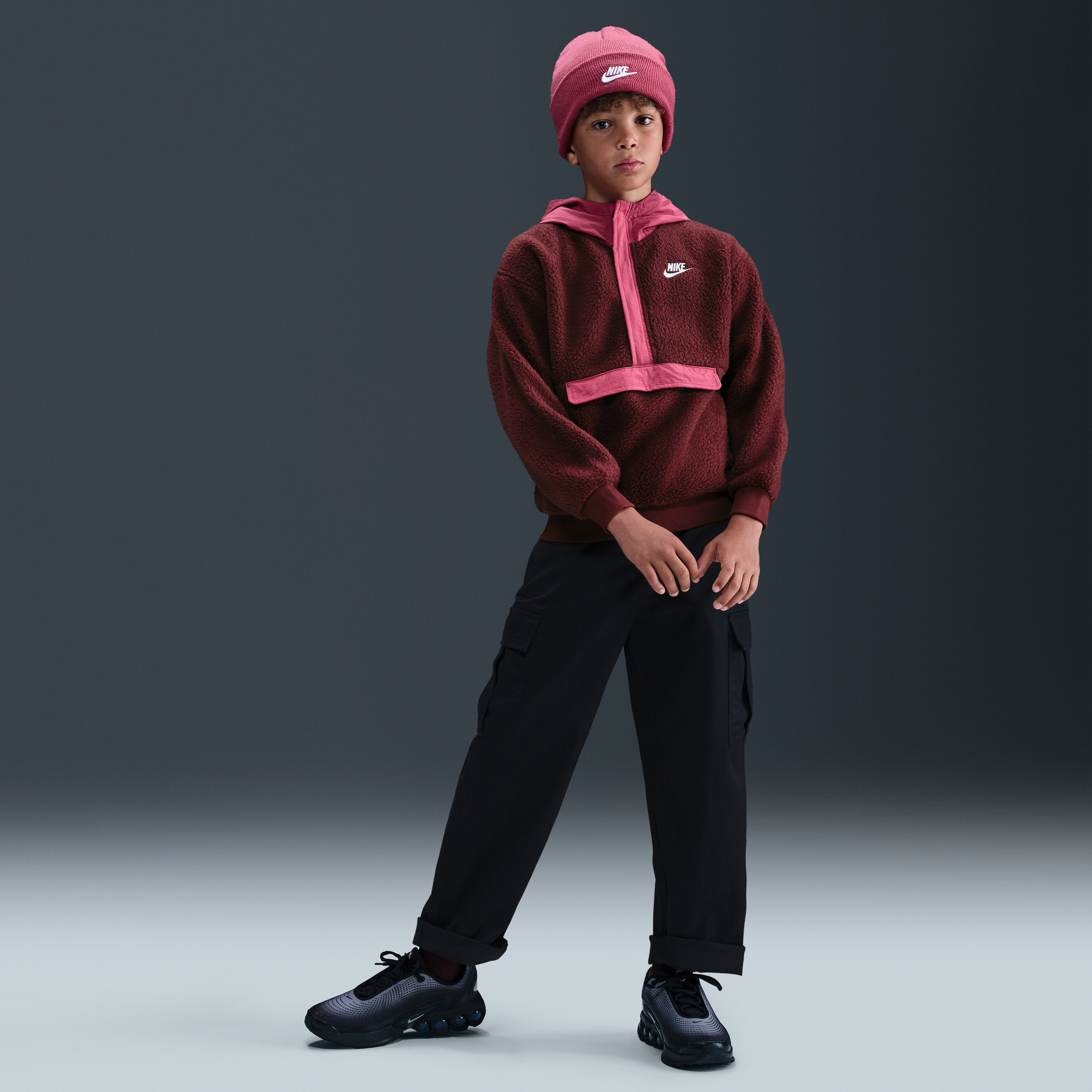 Nike Sportswear Club Fleece Big Kids' Loose 1/4-Zip Hoodie