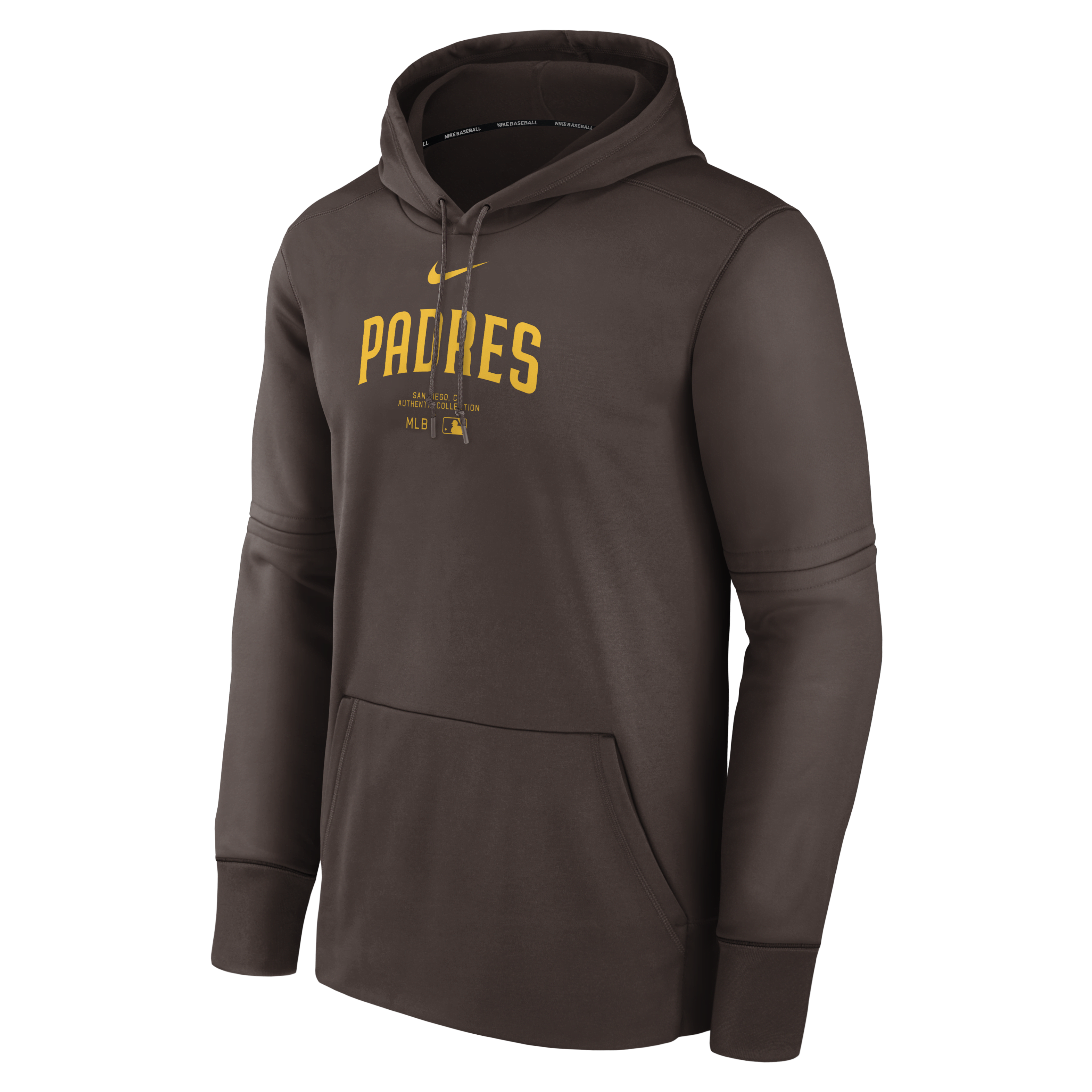 San Diego Padres Authentic Collection Practice Men's Nike Therma MLB Pullover Hoodie