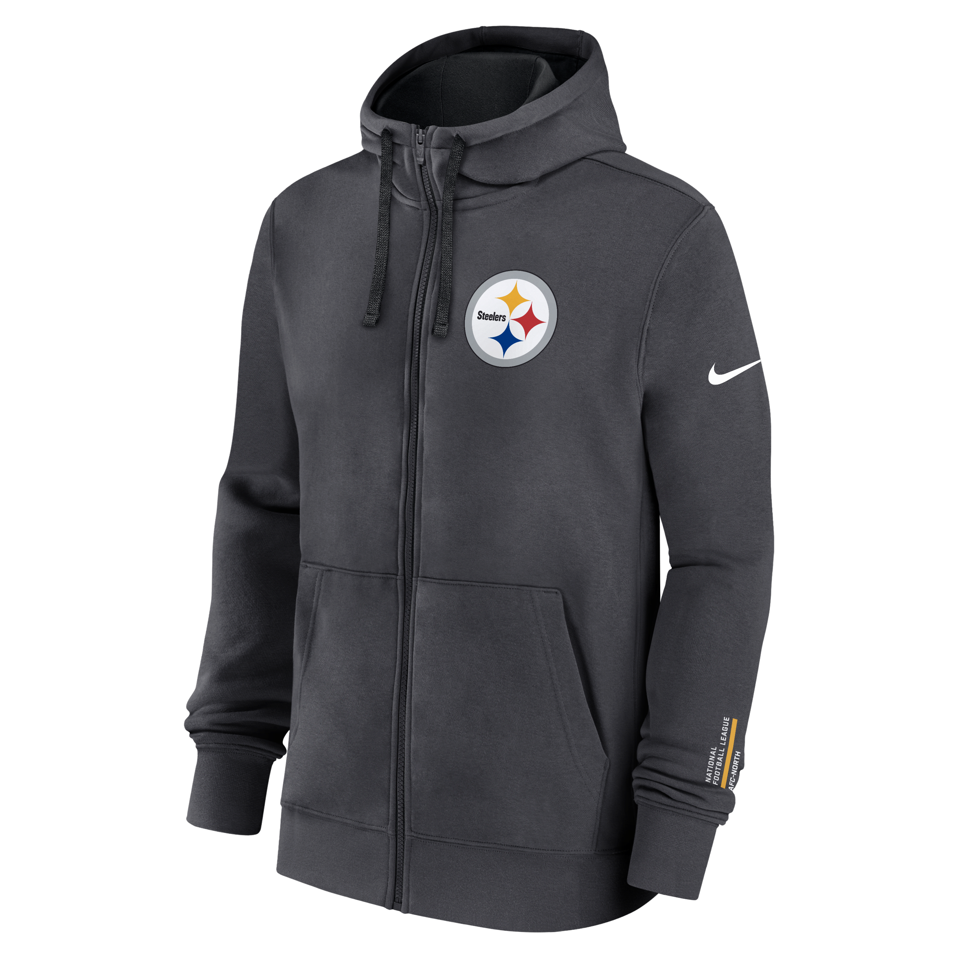 Pittsburgh Steelers Playbook Page Club Men's Nike NFL Full-Zip Hoodie