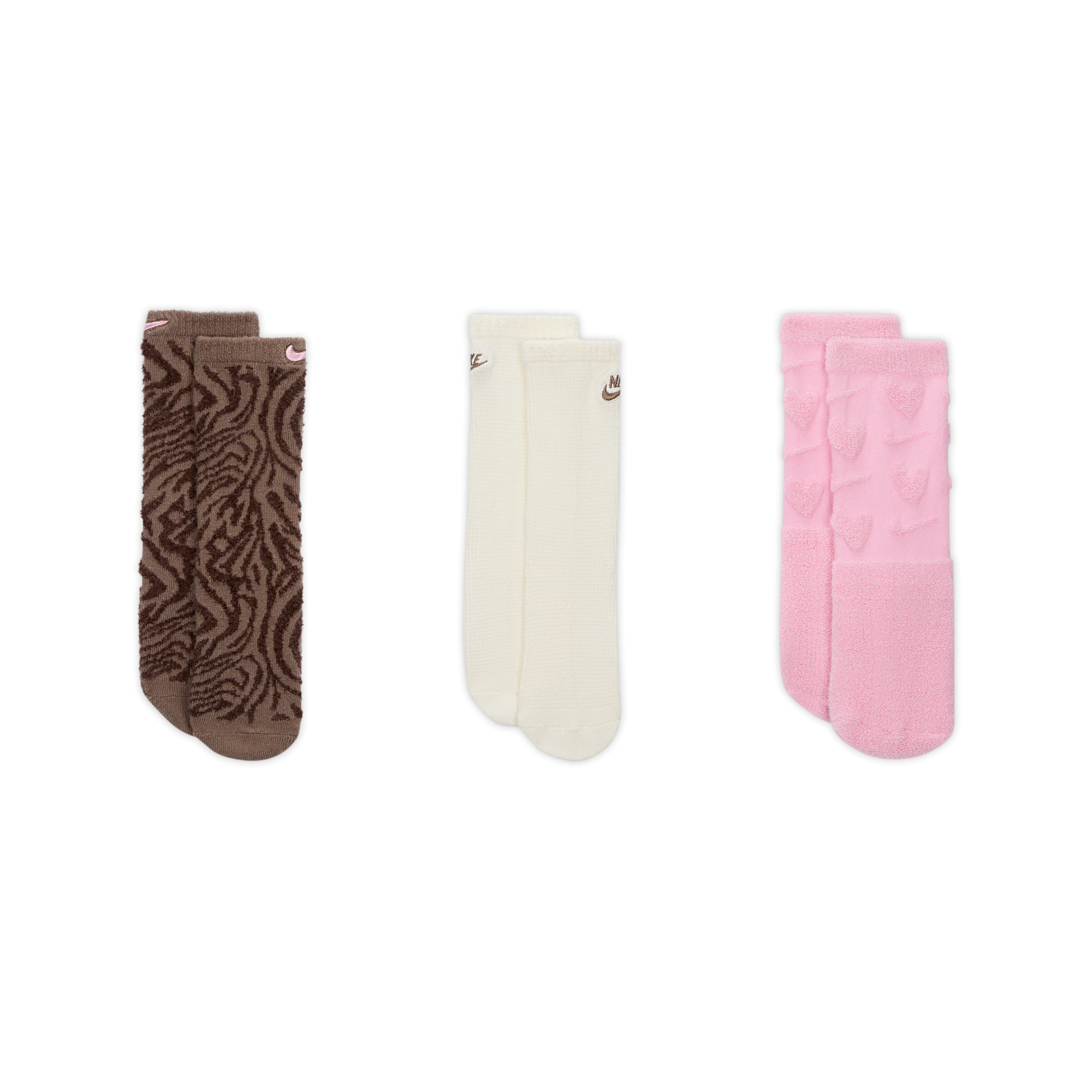 Nike Wild Warmth Big Kids' Fashion Crew Socks (3 Pairs)