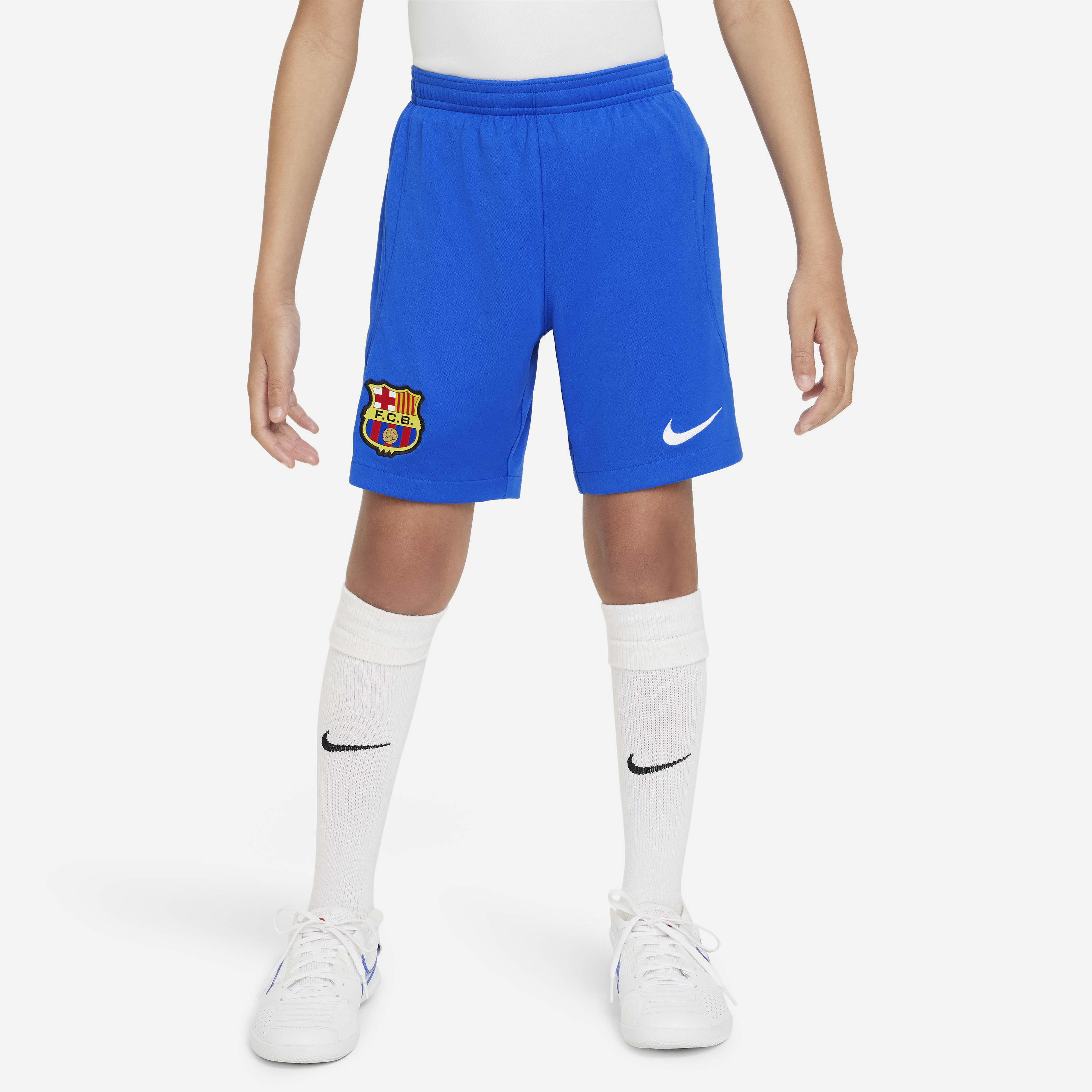 FC Barcelona 2023/24 Stadium Away Big Kids' Nike Dri-FIT Soccer Shorts