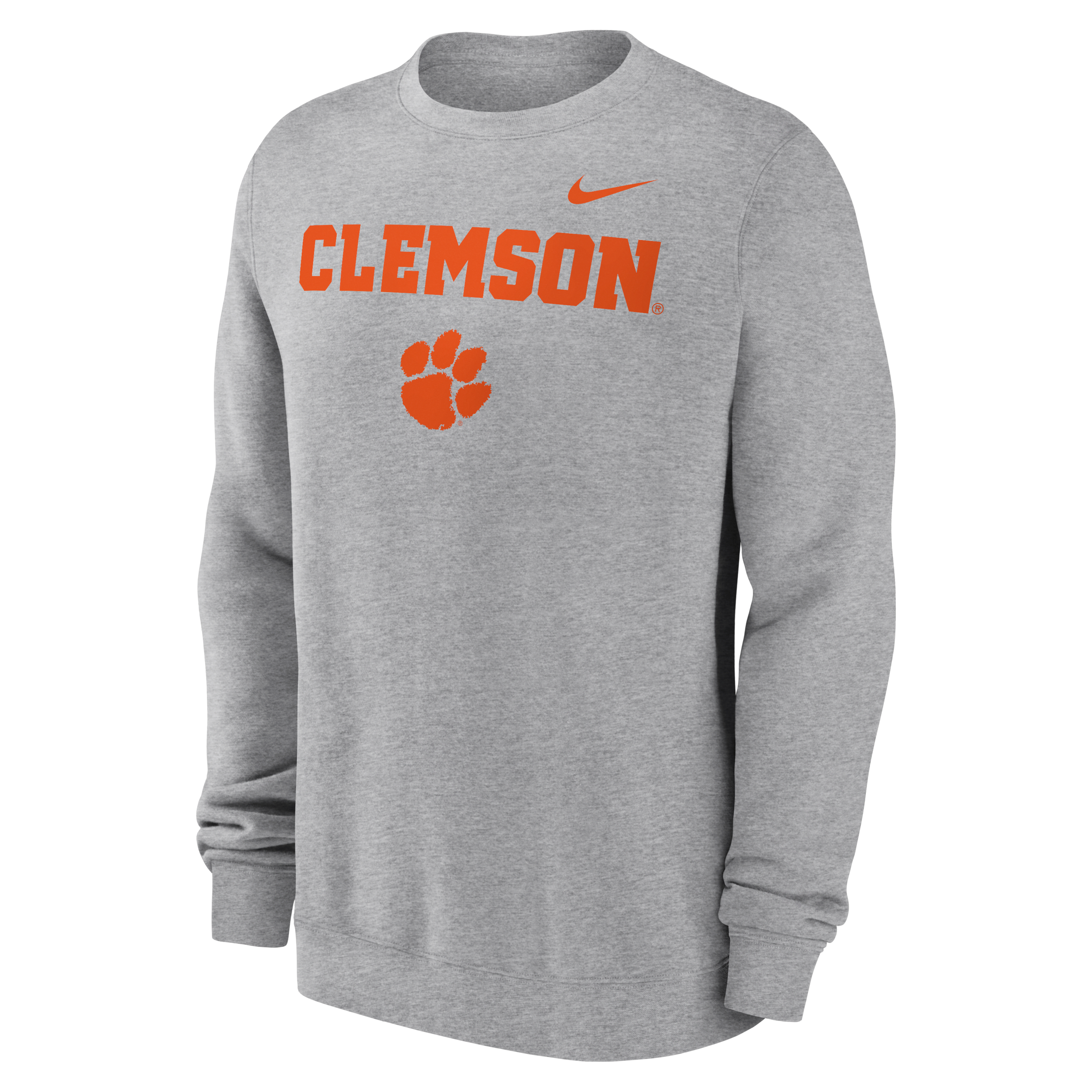 Clemson Tigers Primetime Primary Stack Men's Nike College Pullover Crew