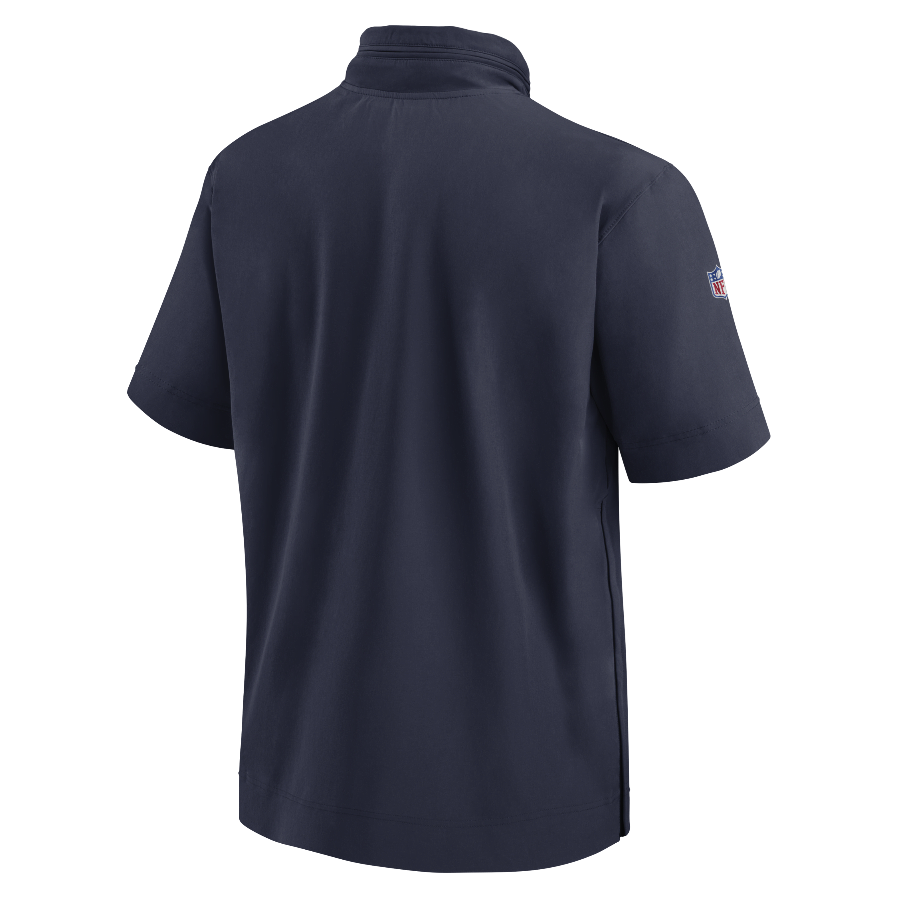 New England Patriots Sideline Coach Men's Nike NFL 1/2-Zip Short-Sleeve Hooded Jacket