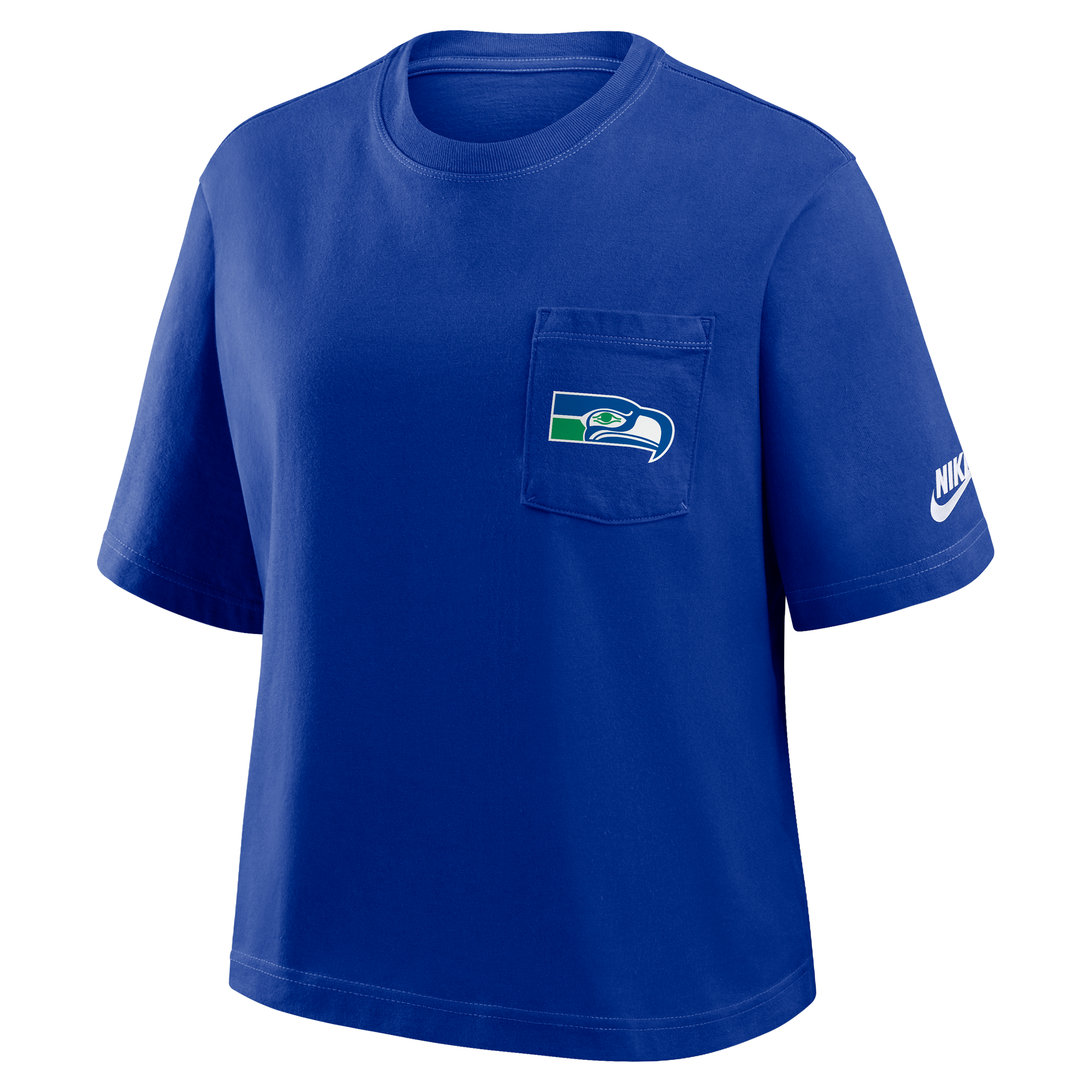 Seattle Seahawks Rewind Pocket Boxy Women's Nike NFL T-Shirt