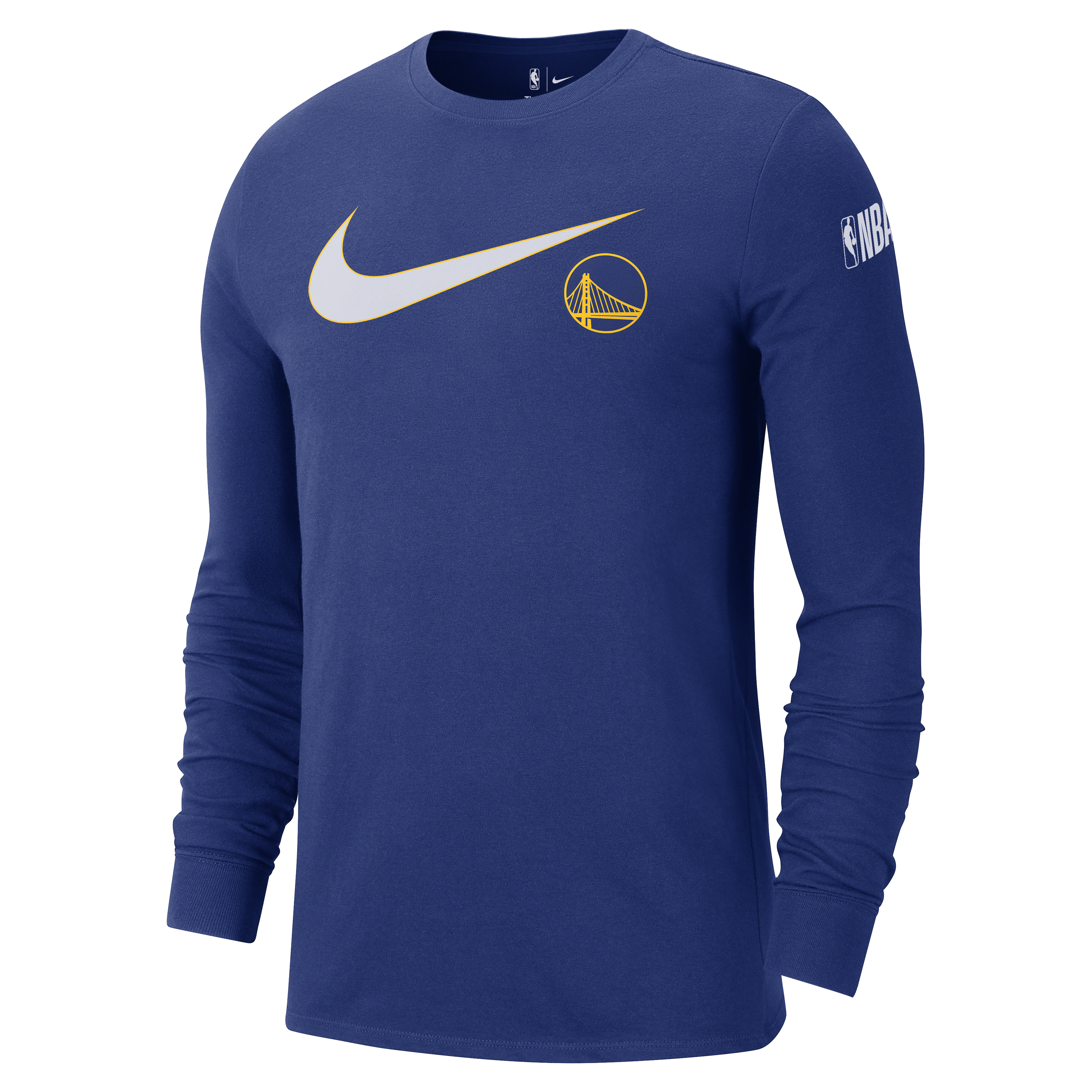 Golden State Warriors Swoosh Essential Men's Nike NBA Long-Sleeve T-Shirt