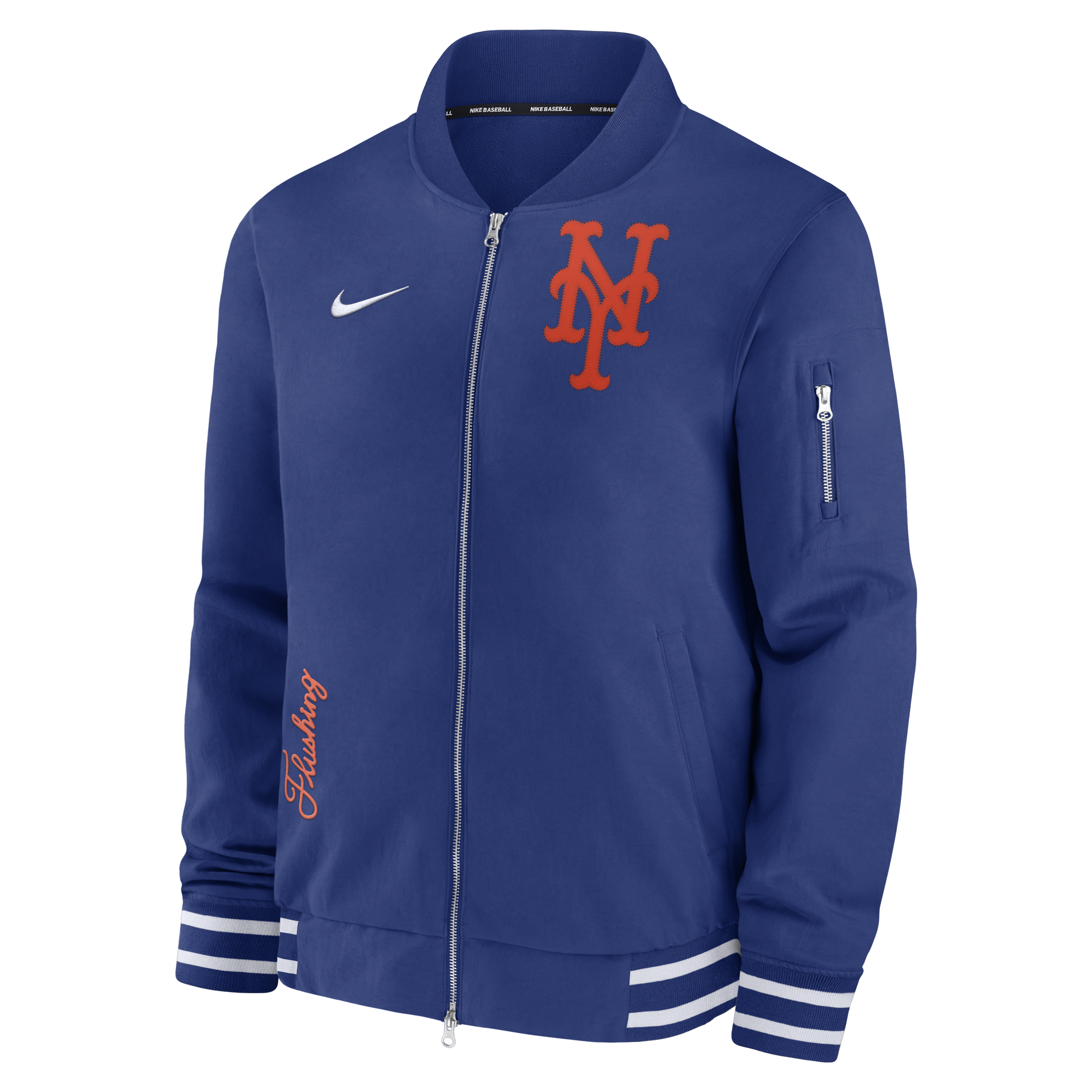 New York Mets Authentic Collection Men's Nike MLB Full-Zip Bomber Jacket