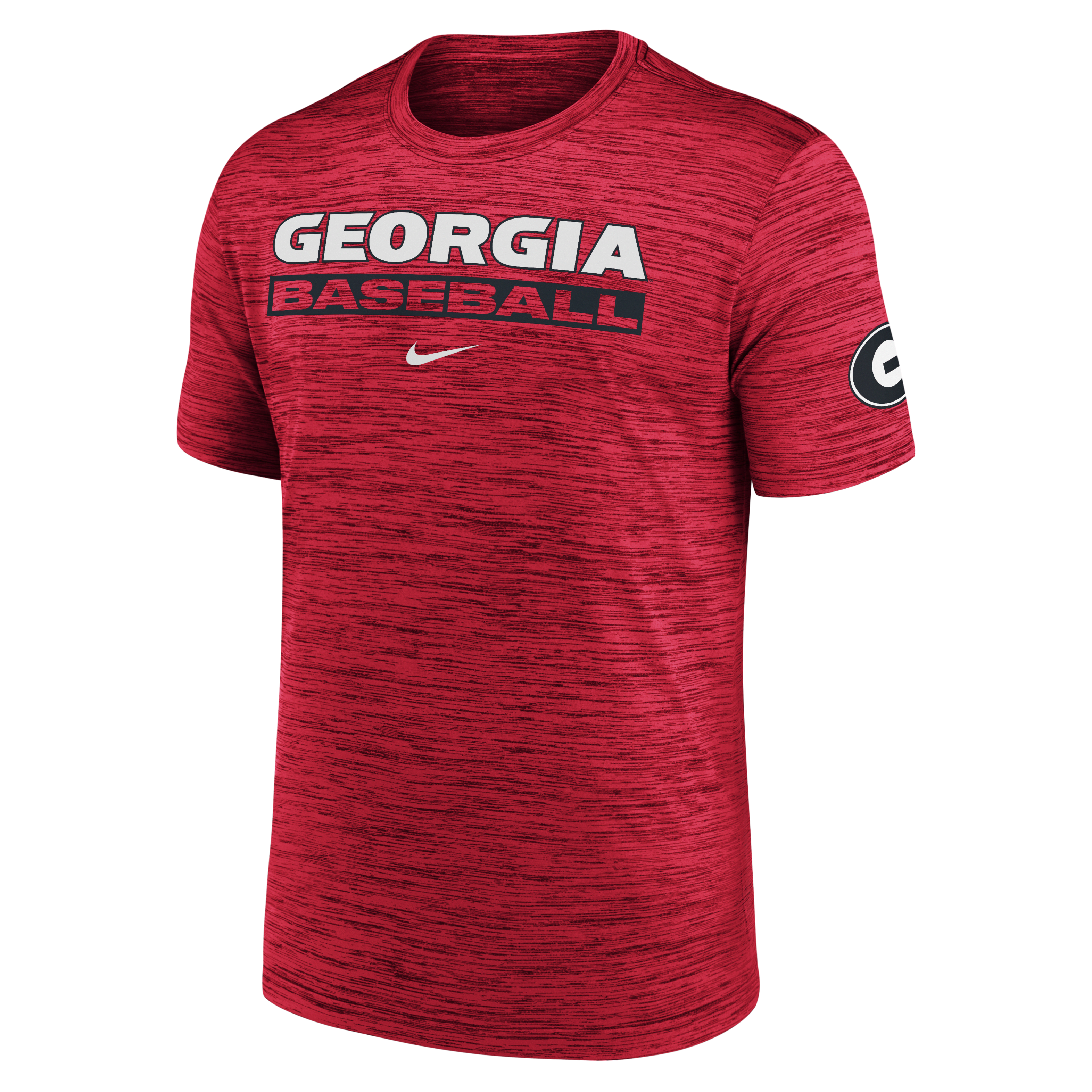 Georgia Bulldogs Velocity Baseball Wordmark Stack Men's Nike Dri-FIT College T-Shirt