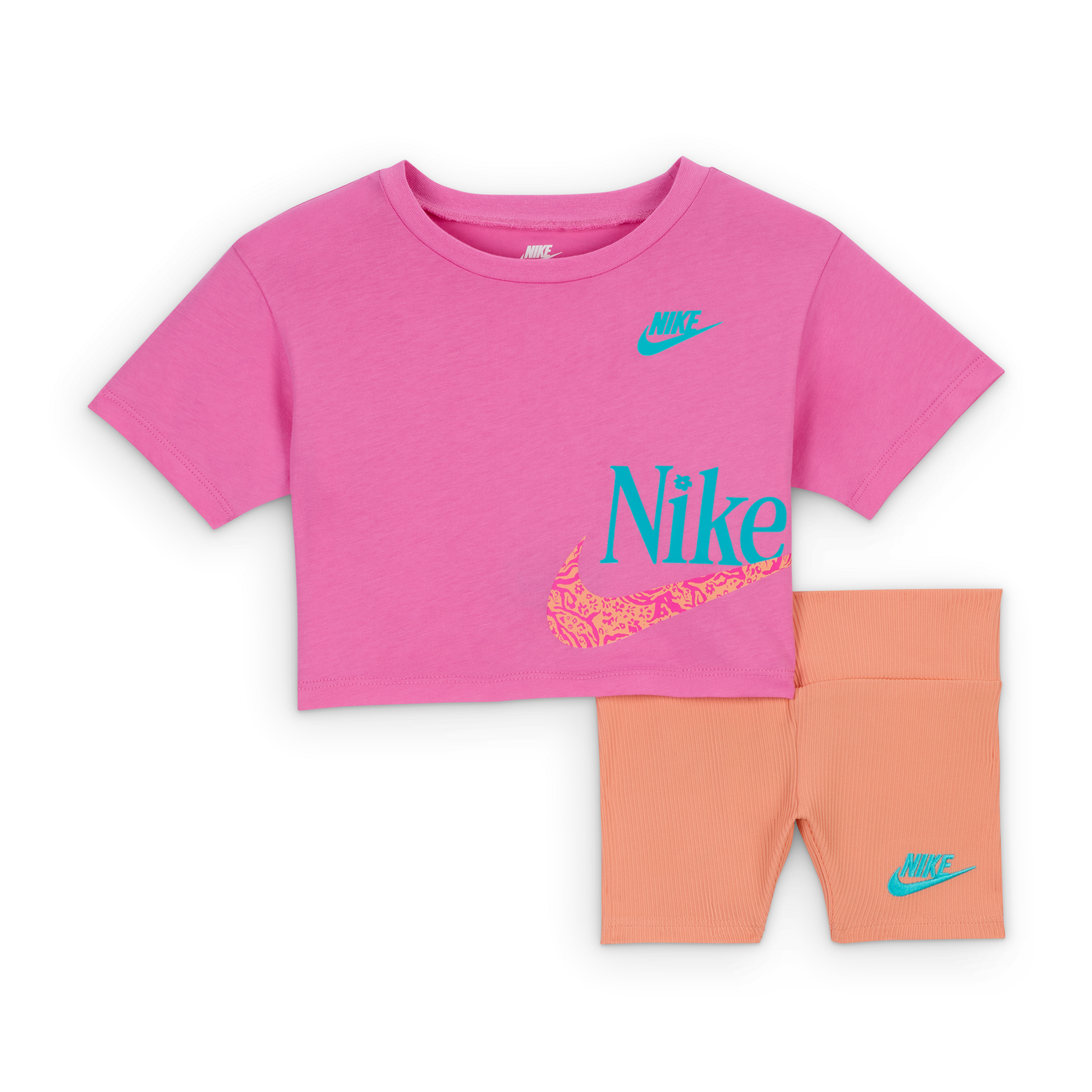 Nike Baby (12-24M) Wild Flower Boxy T-Shirt and Shorts Set