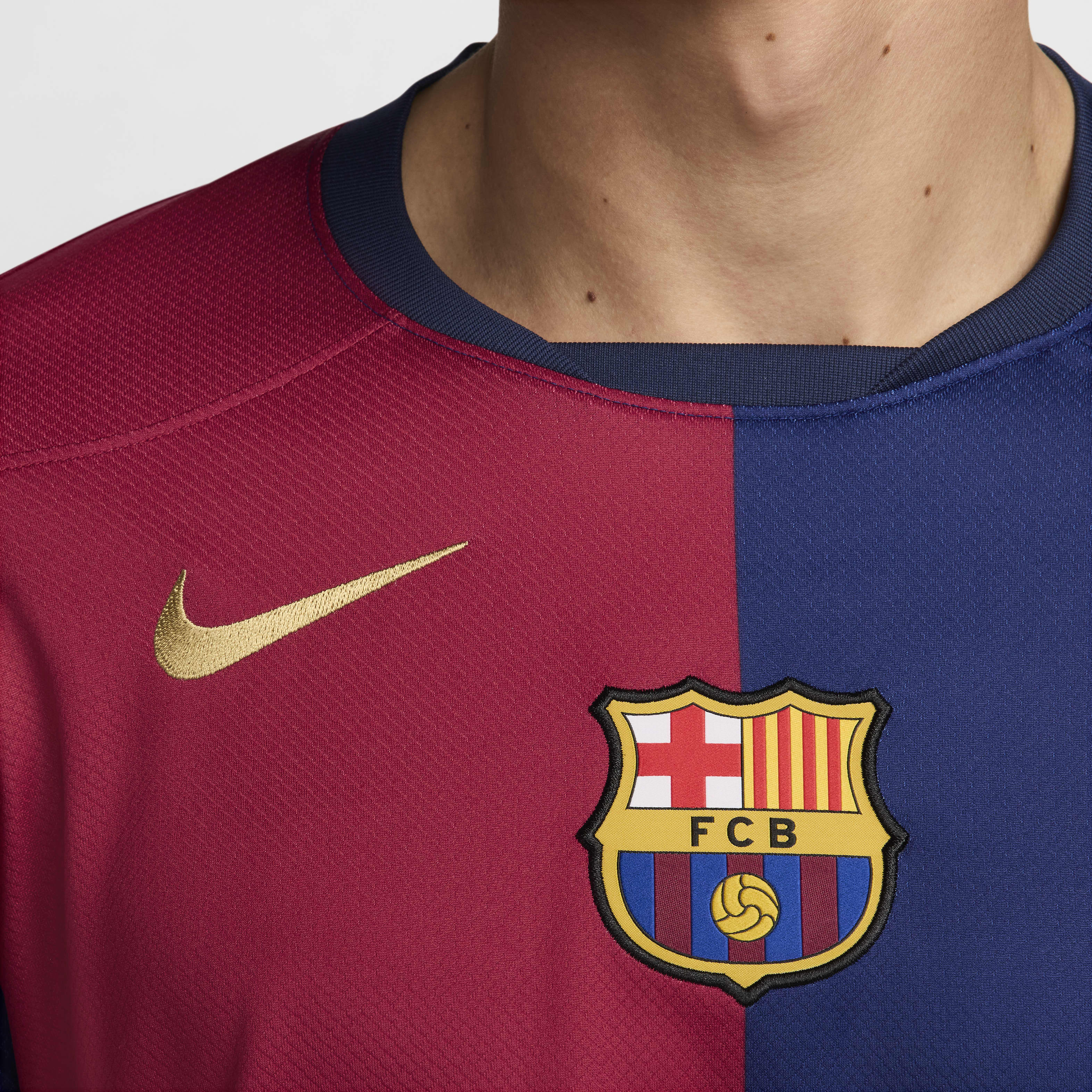 FC Barcelona 2024/25 Stadium Home Men's Nike Dri-FIT Soccer Replica Long-Sleeve Jersey