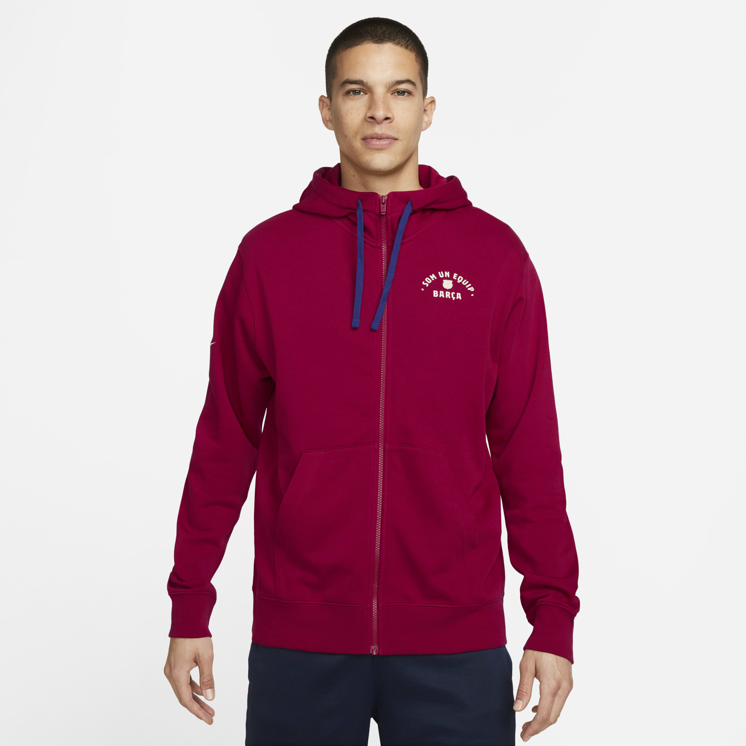 FC Barcelona Men's Nike Full-Zip French Terry Hoodie